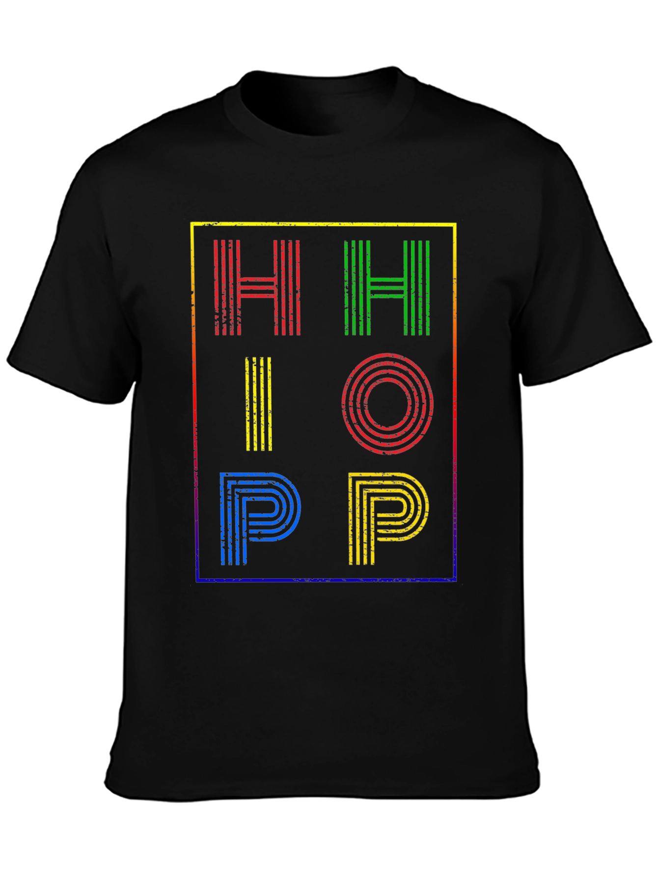 Black Retro Hip Hop T-Shirt view 3