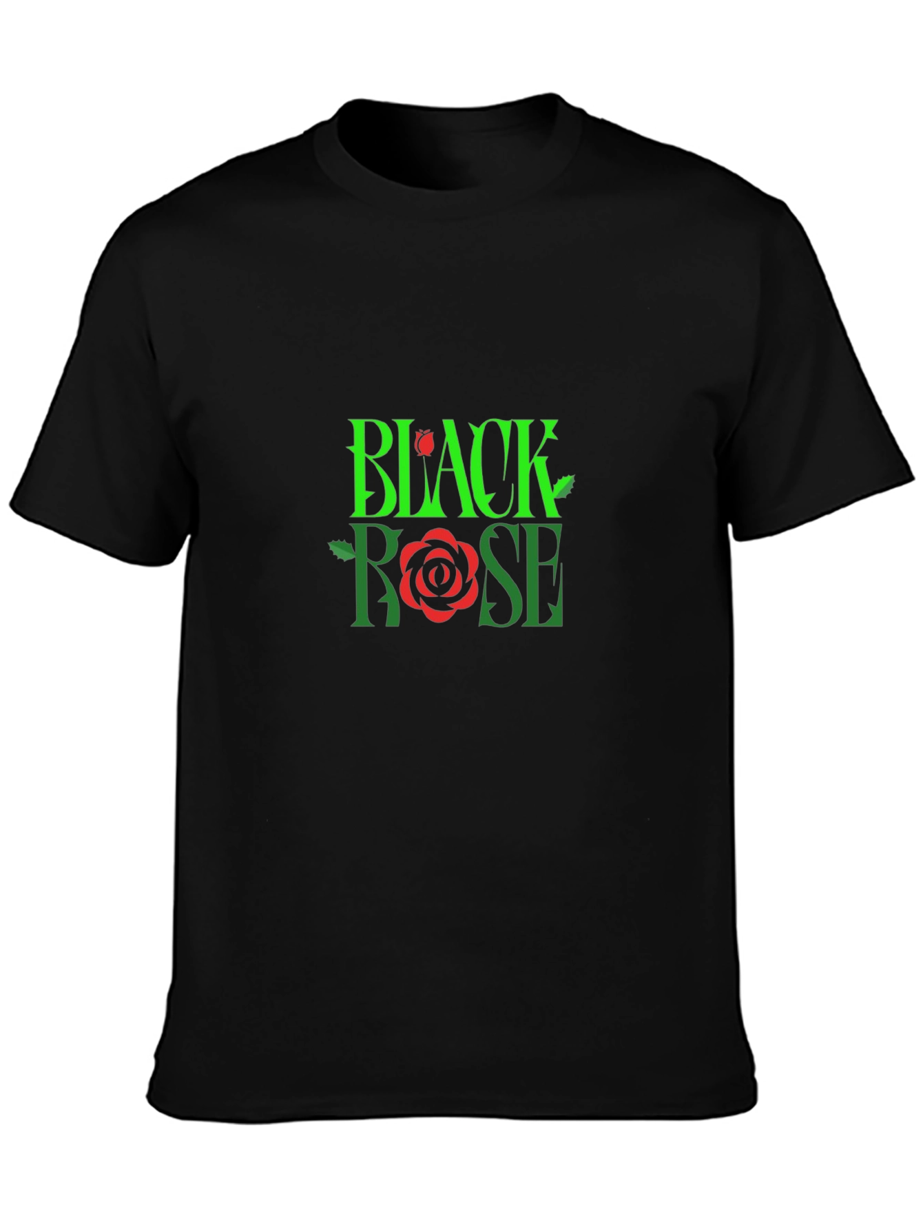 Black Black Rose Graphic Tee - Bold & Stylish Men's T-Shirt view 3