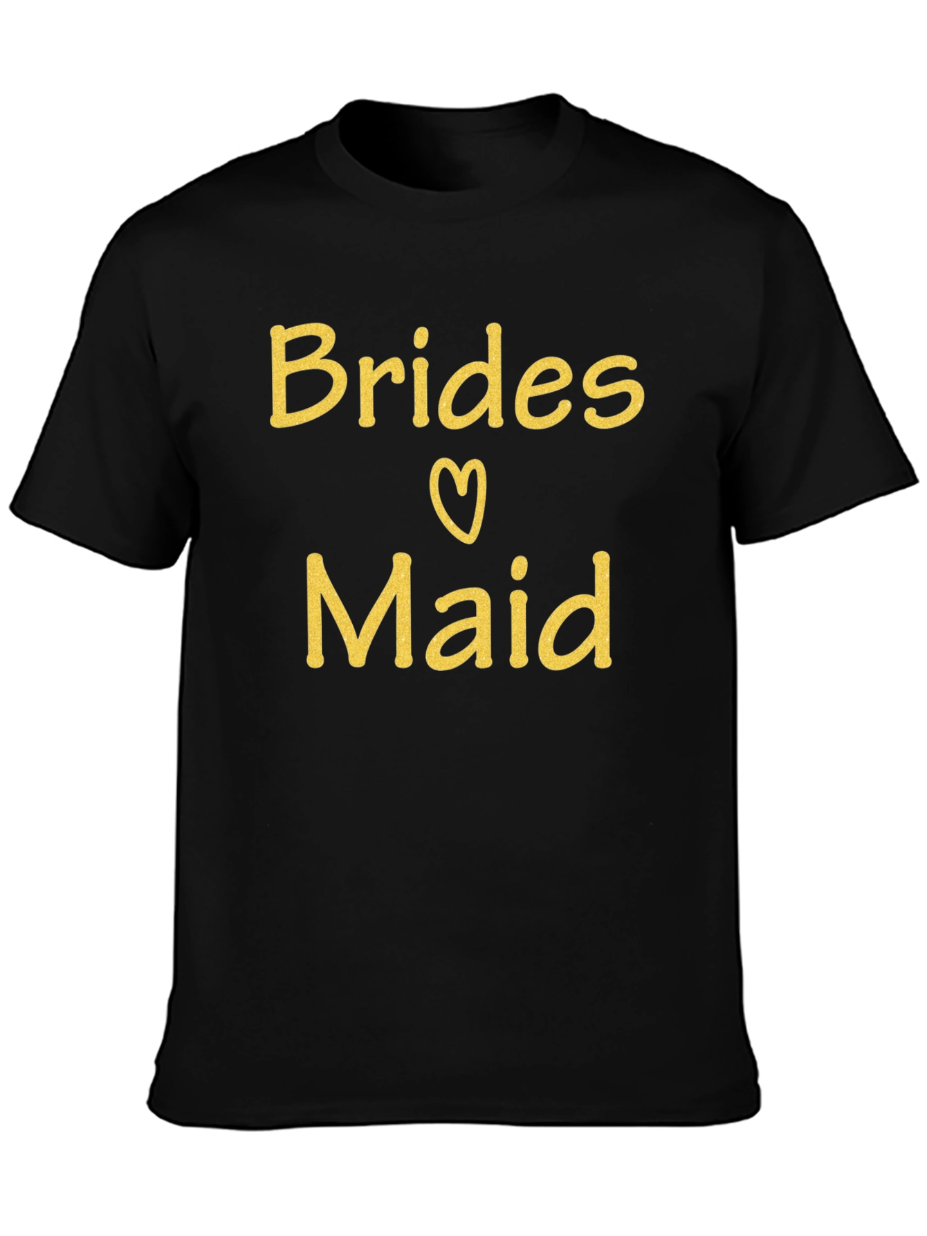 Black Bridesmaid Crew T-Shirt, Bridal Party Apparel view 3
