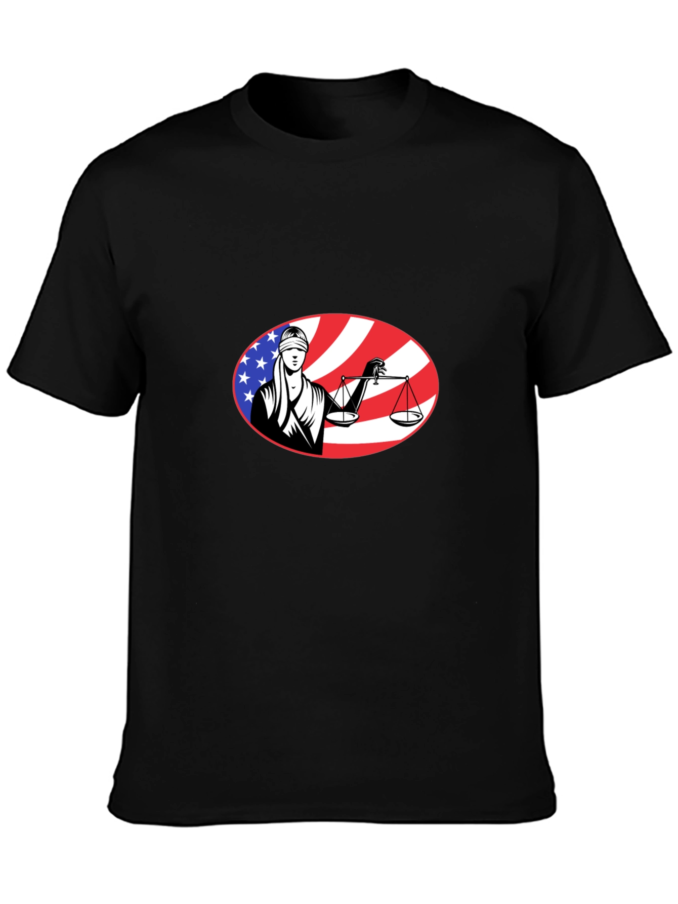 Scales of Justice American Flag T-Shirt - 3