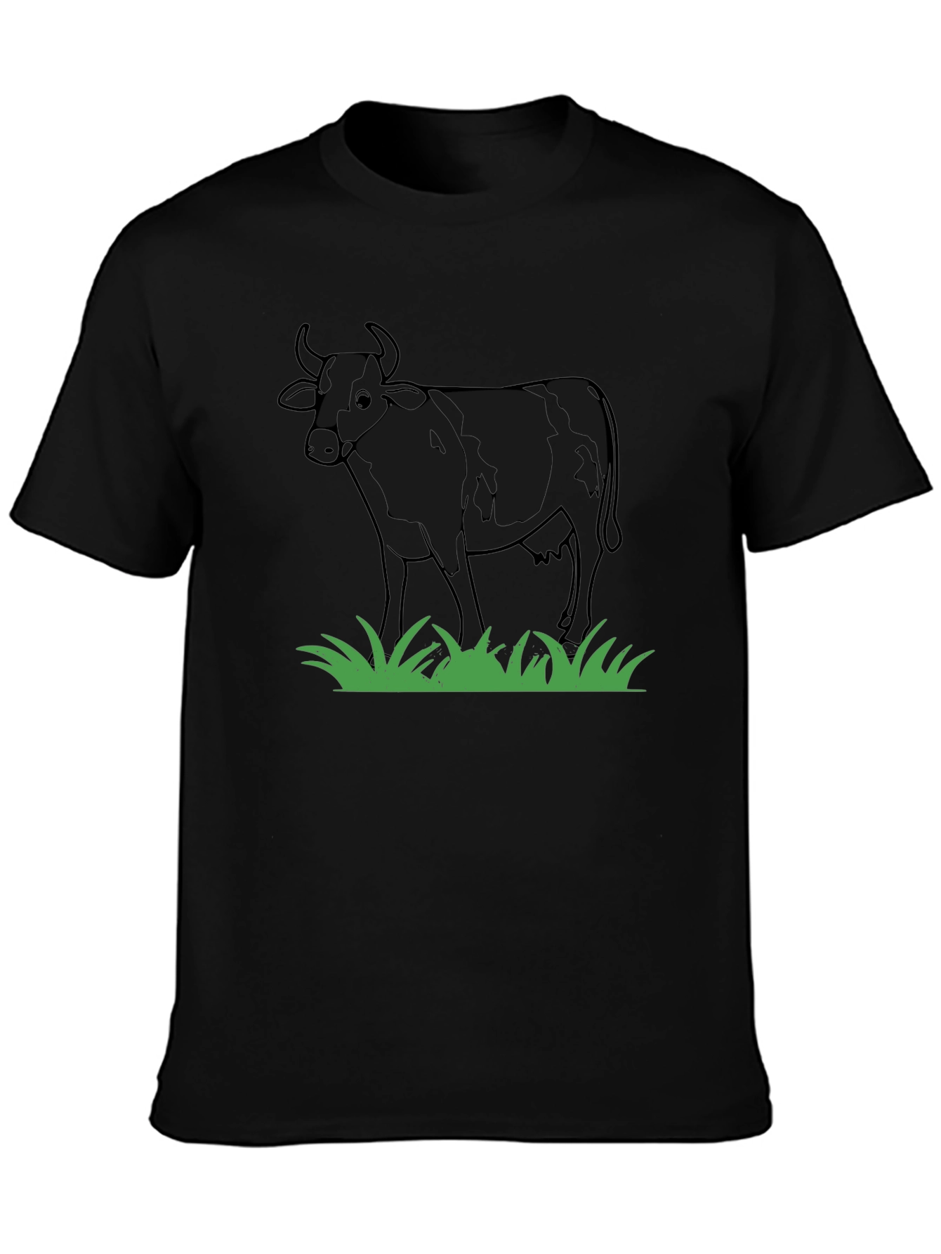 Black Cow Graphic T-Shirt - Black view 3