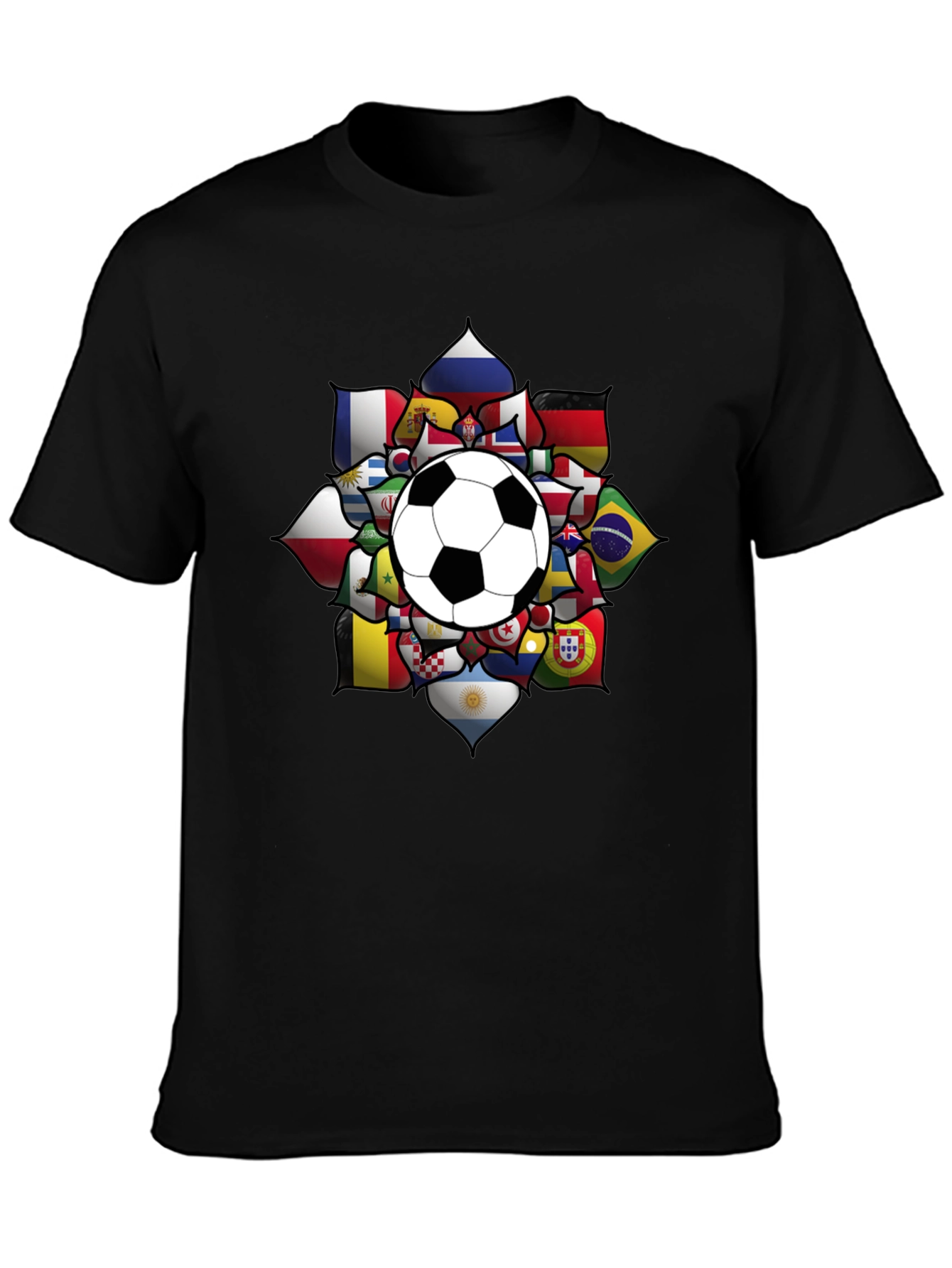 World Cup Soccer Ball Flags Graphic Tee - 3