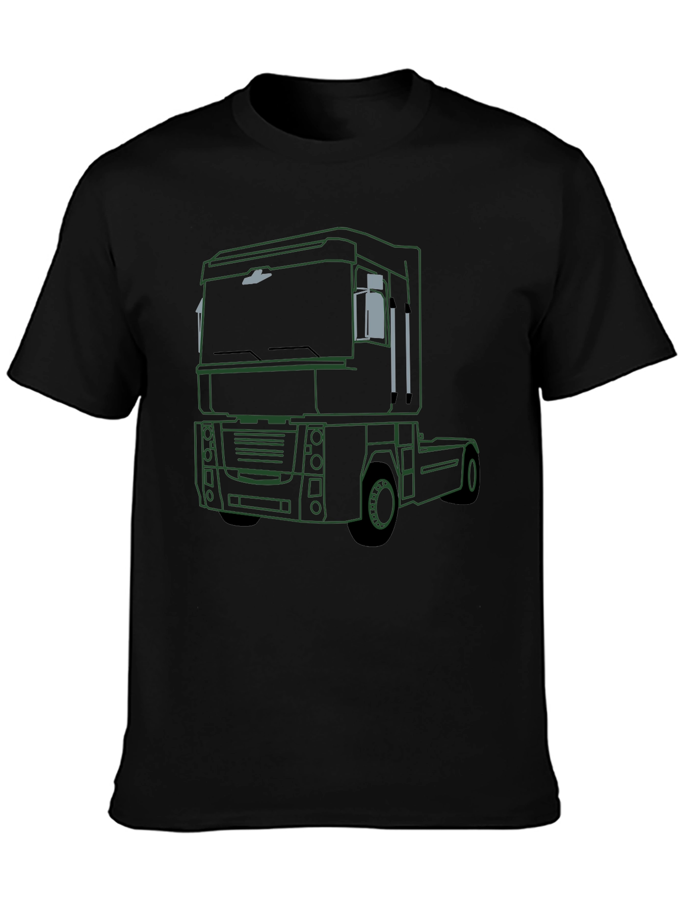 Black Truck Outline Graphic T-Shirt - Modern Design, Soft Fabric view 3