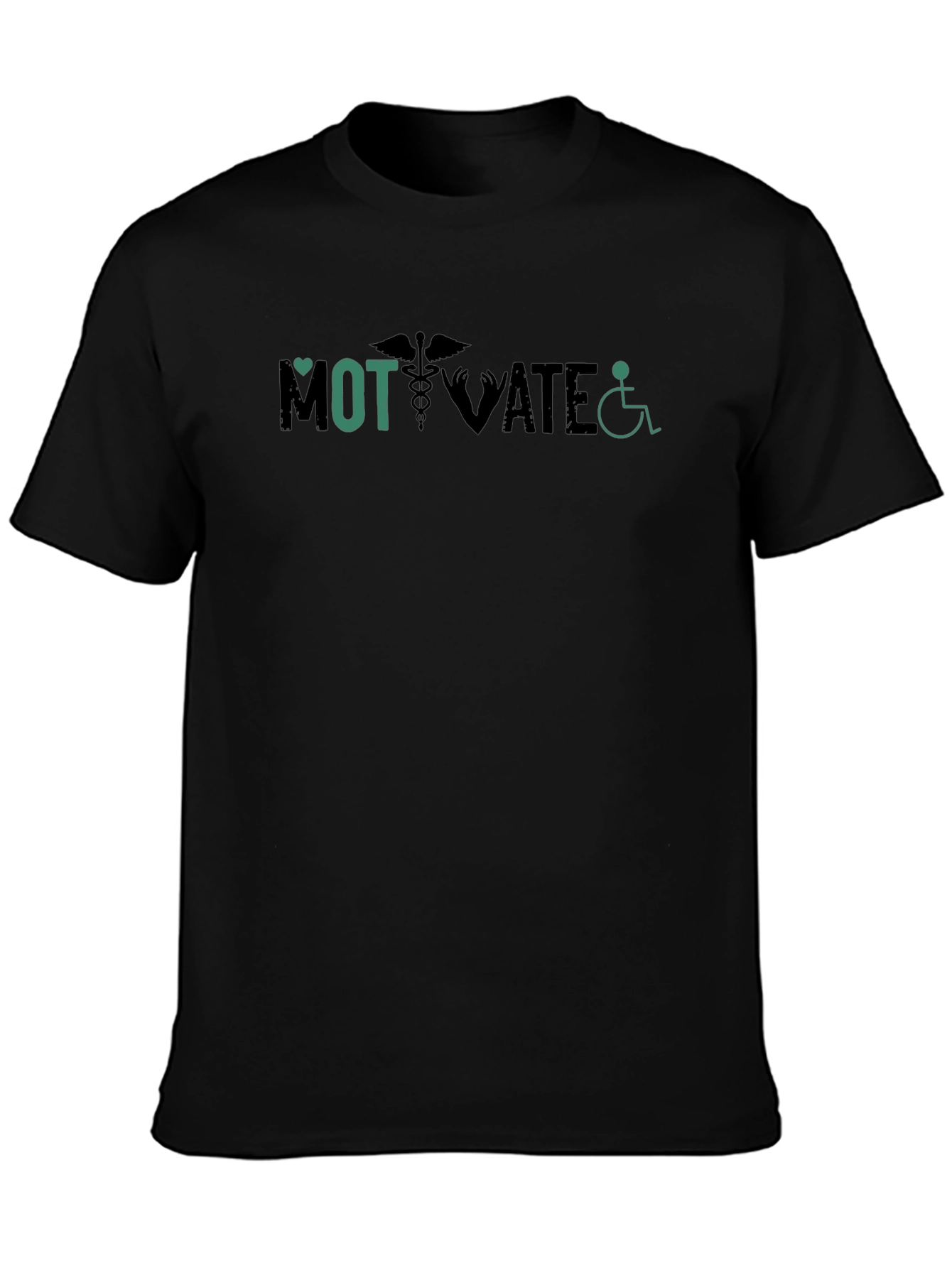 Black Motivate Medical T-Shirt view 3