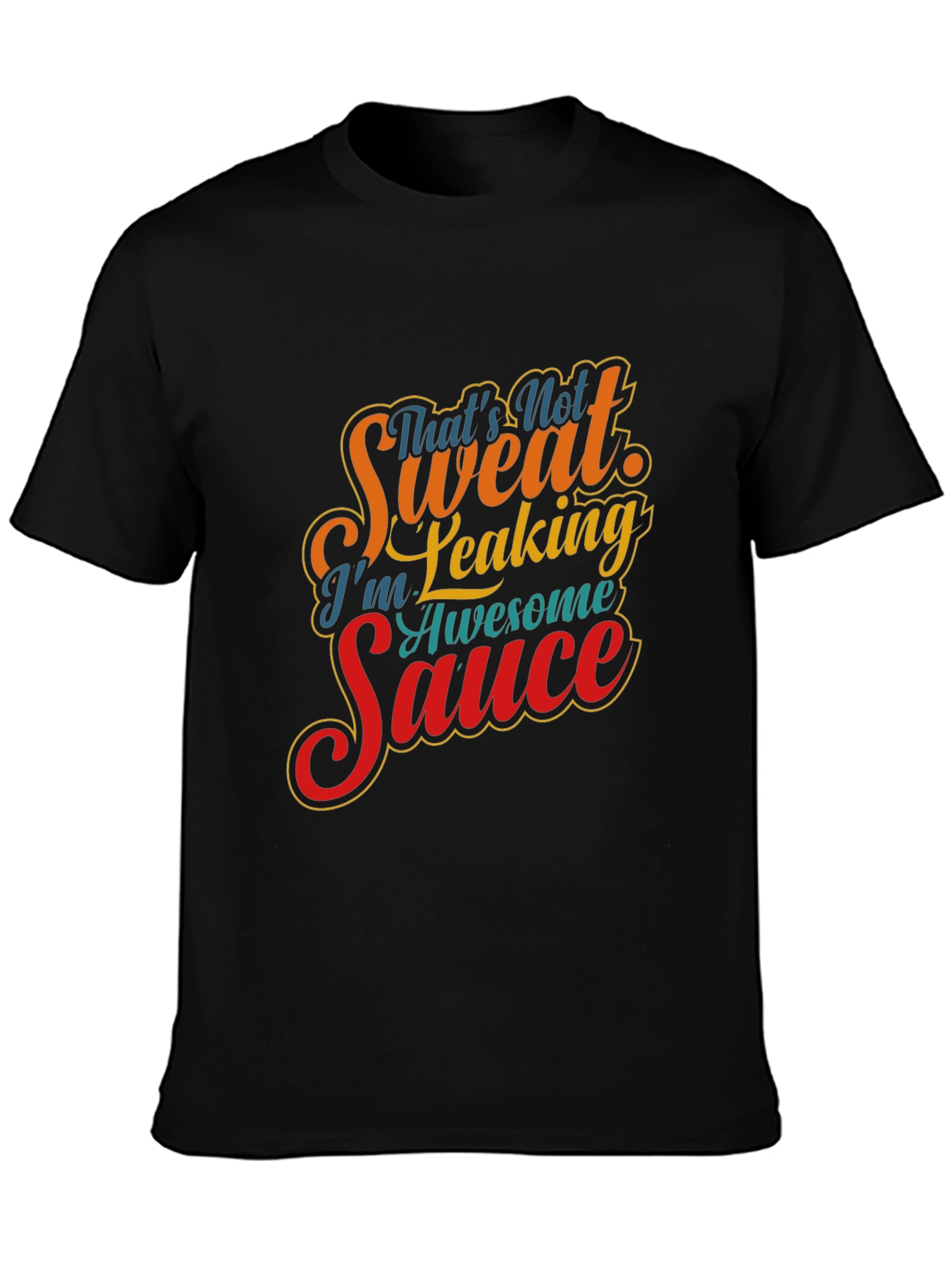 Black Awesome Sauce Graphic Tee - Funny Novelty Shirt view 3