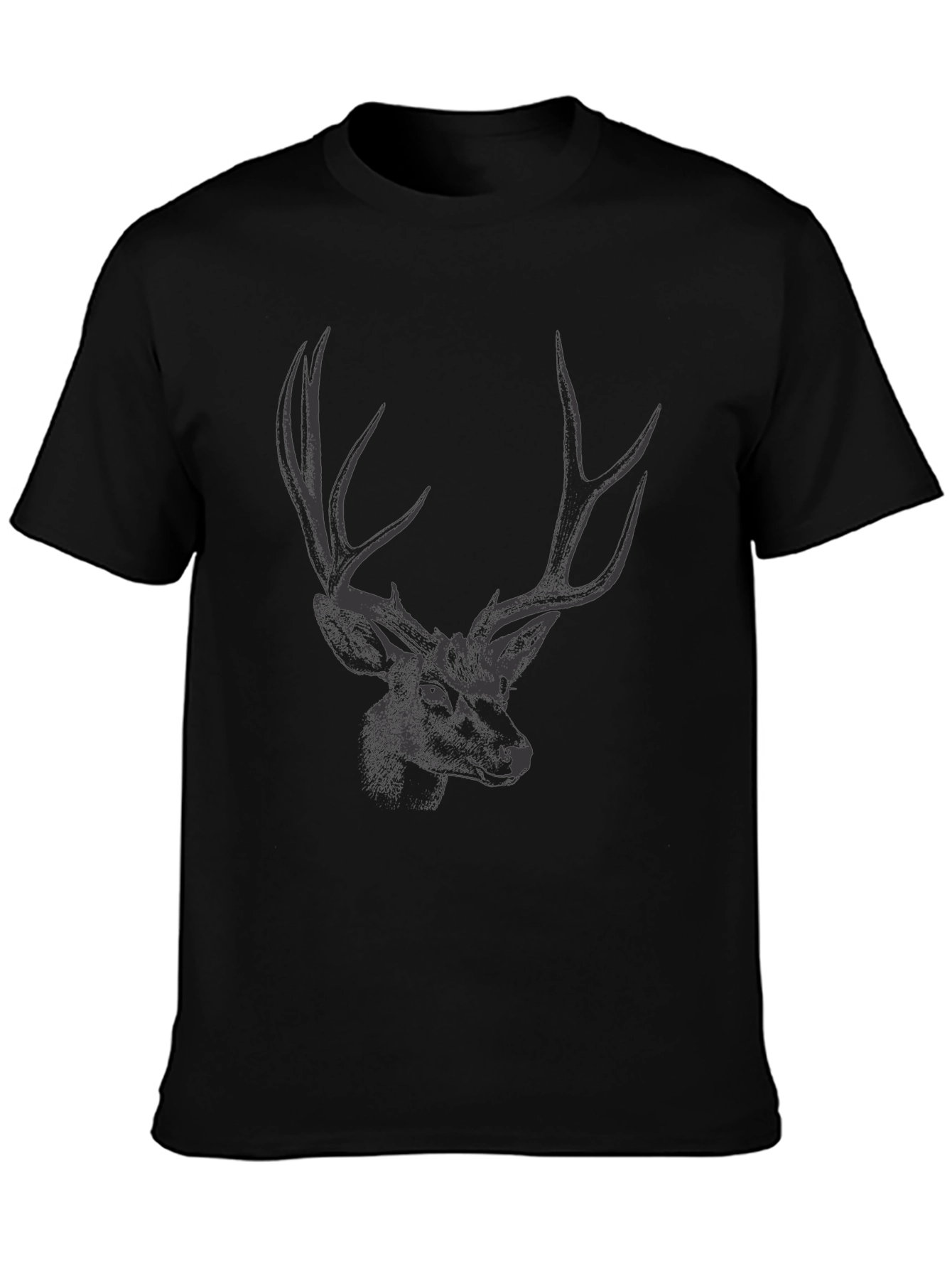 Black Deer Graphic T-Shirt view 3