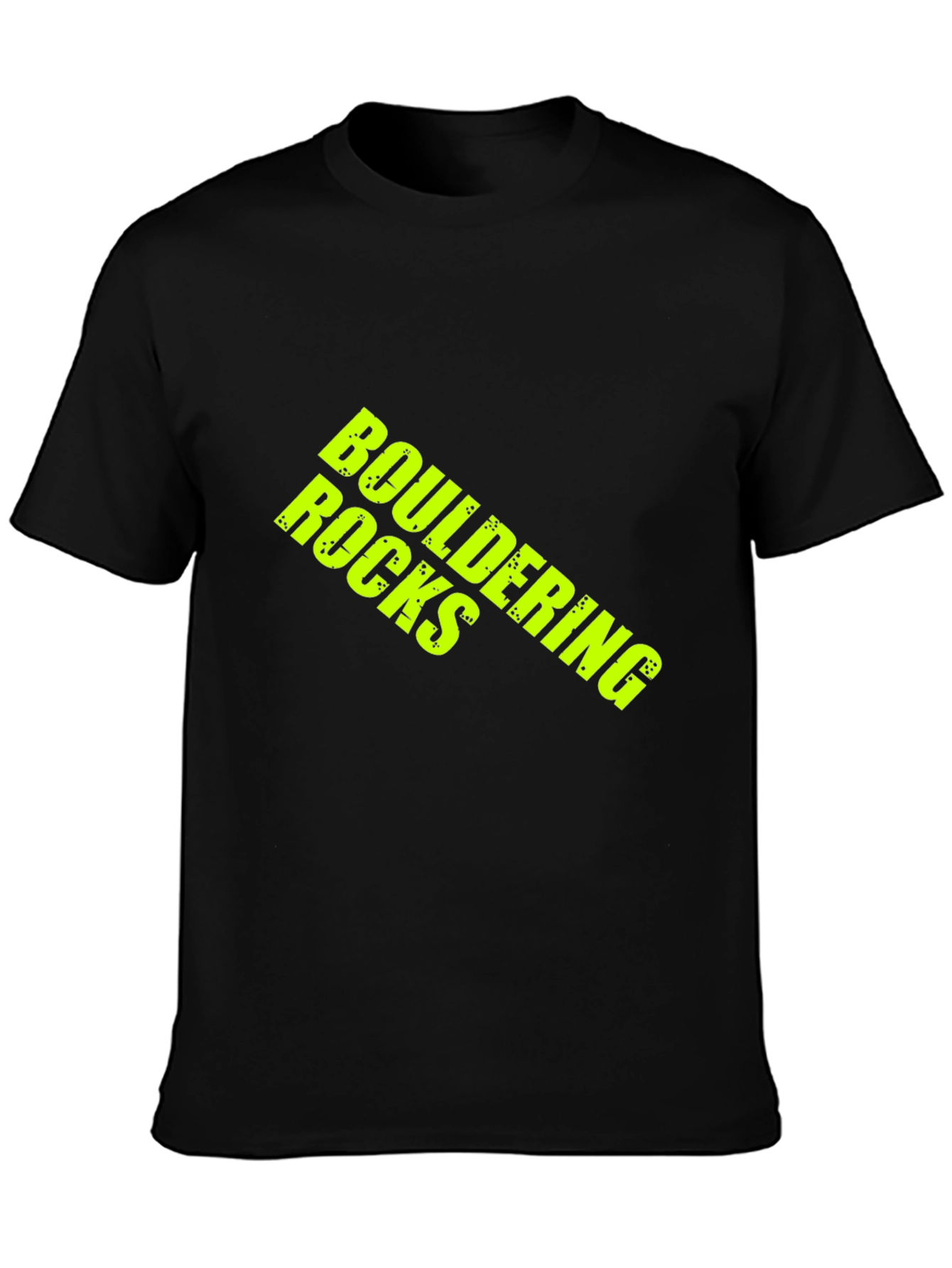 Black Bouldering Rocks T-Shirt - Black view 3