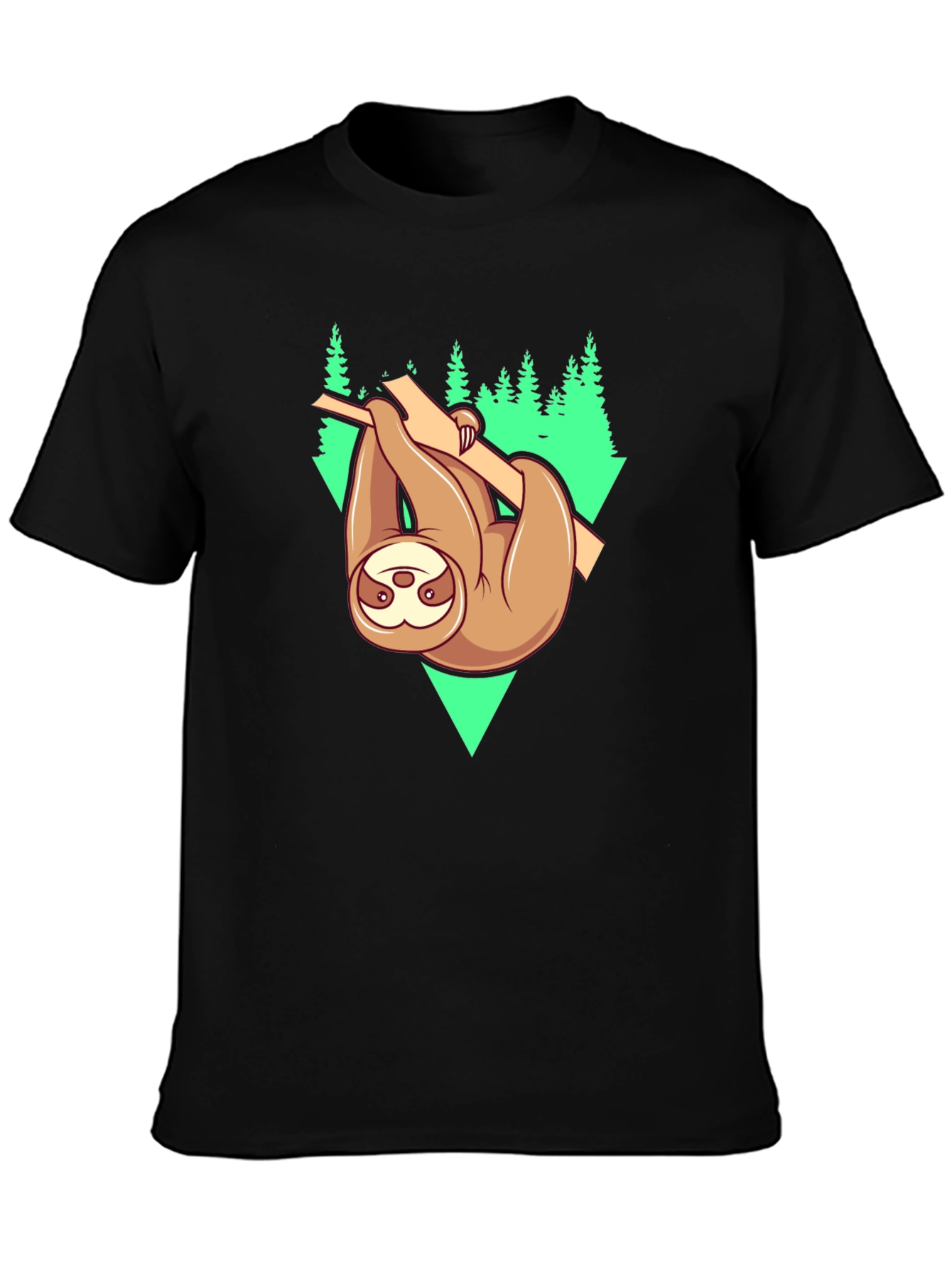 Black Sloth Hanging From Tree Graphic Tee view 3
