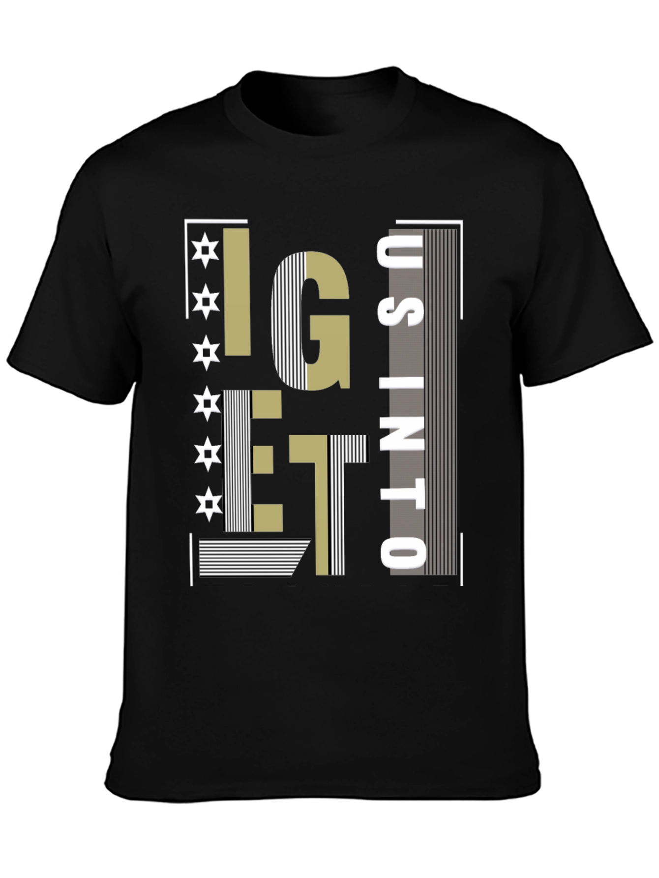 Black Stylish Graphic Tee - I Get Us Into... view 3