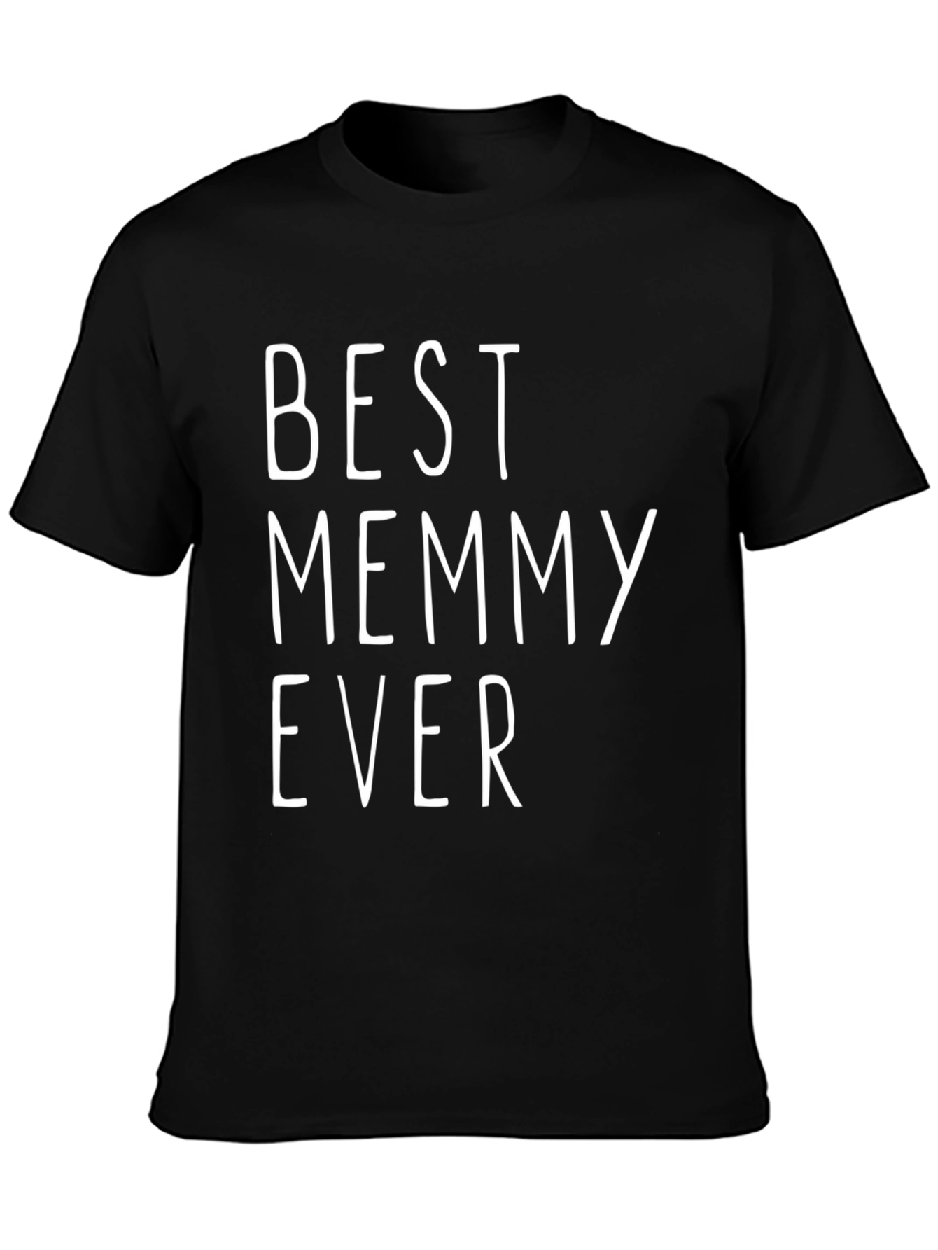 Black Best Memmy Ever T-Shirt - Novelty Graphic Tee view 3