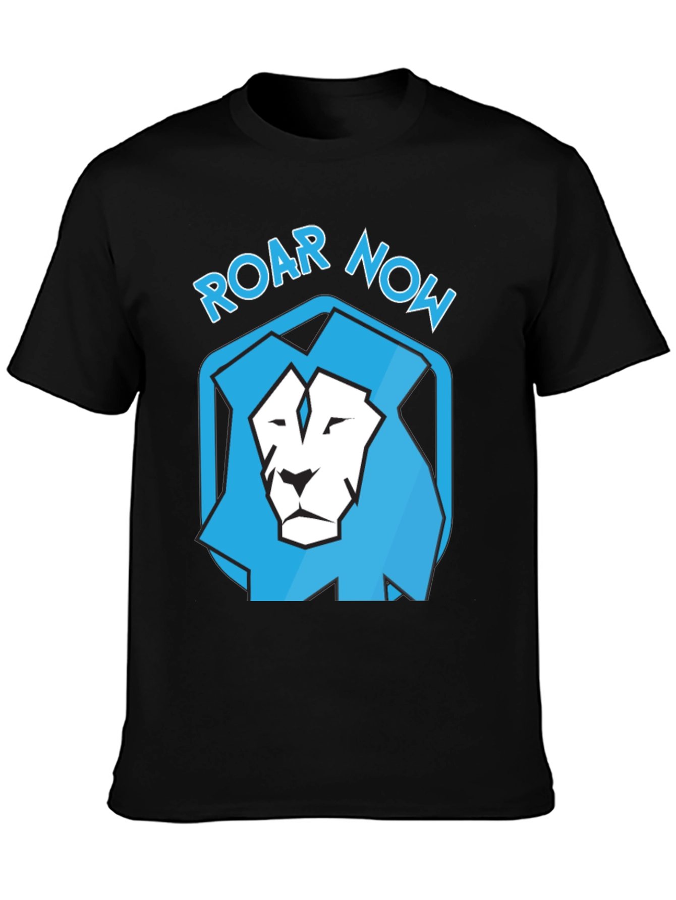Black Roar Now Graphic Tee - Lion Design view 3