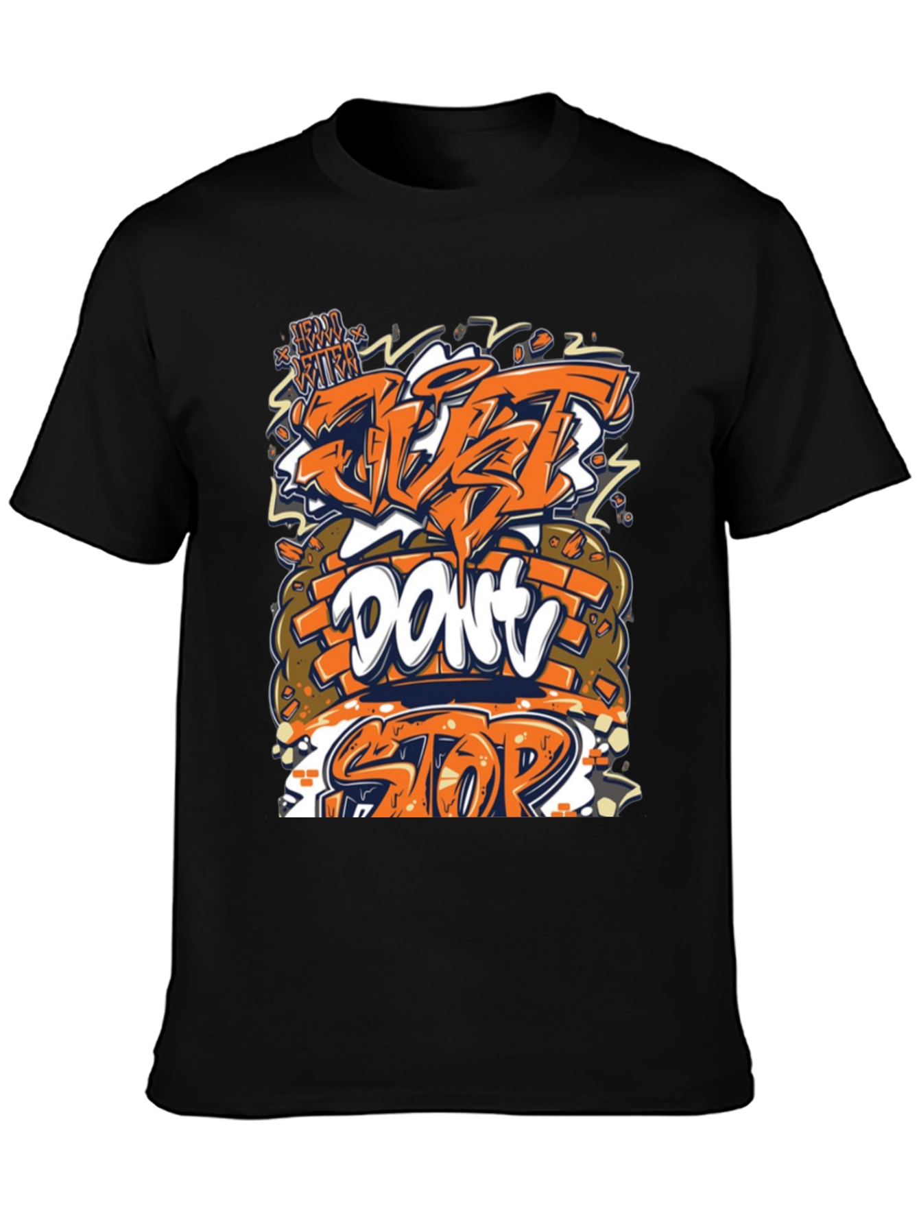 Black Just Don't Stop Graphic Tee view 3