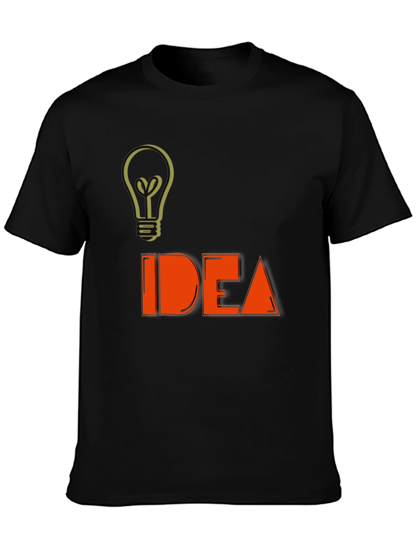 Black Idea Light Bulb Graphic Tee - Think Outside the Box view 3