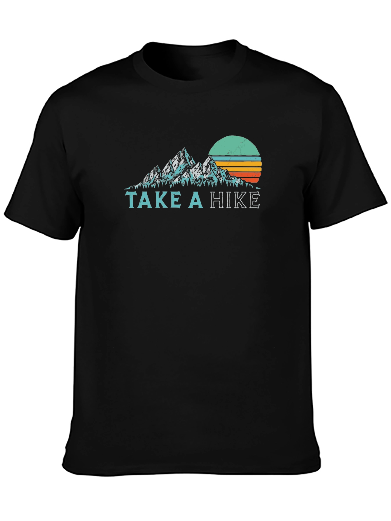 Black Take a Hike Retro Graphic Tee view 3