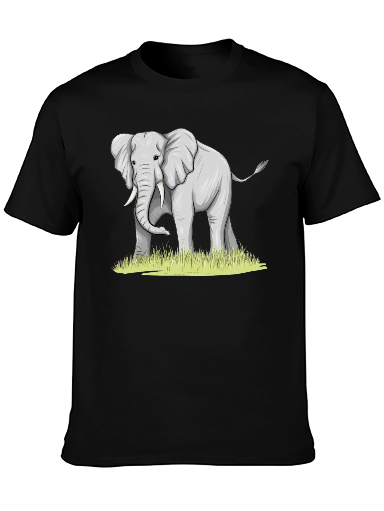 Black Elephant Graphic Tee - Black Casual Comfort view 3