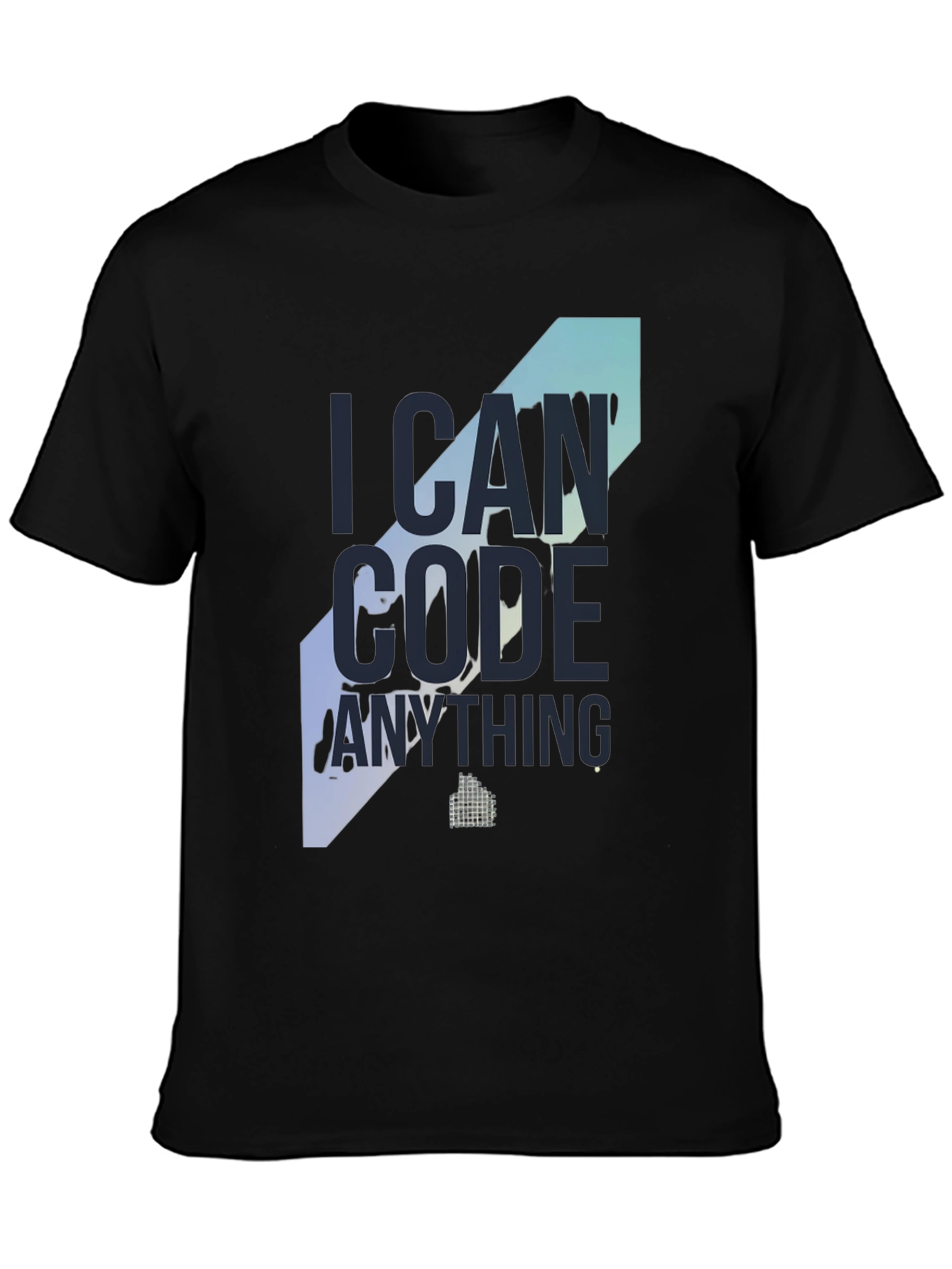Black I Can Code Anything T-Shirt - Programmer Apparel view 3