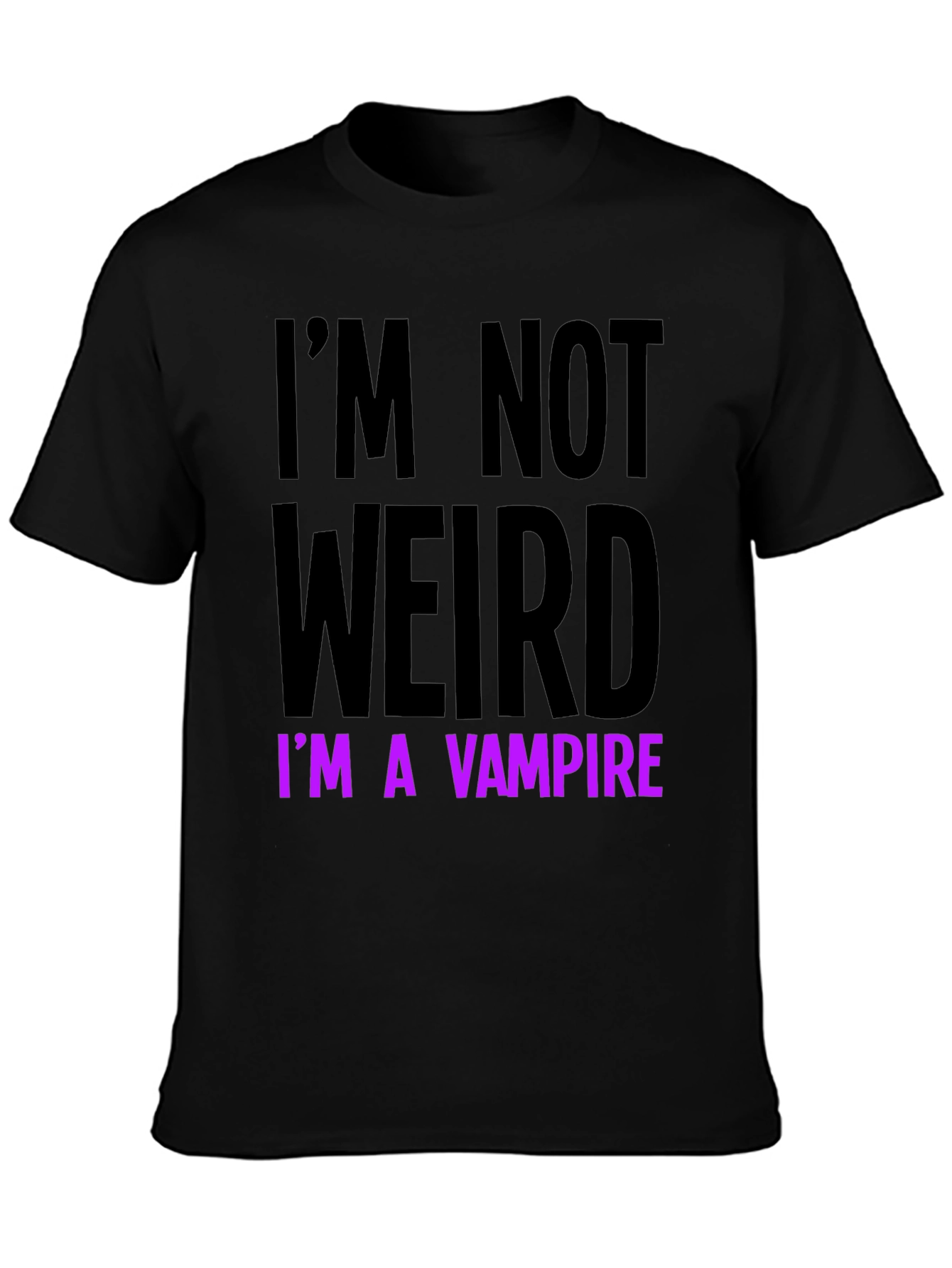 Black I'm Not Weird I'm A Vampire T-Shirt view 3