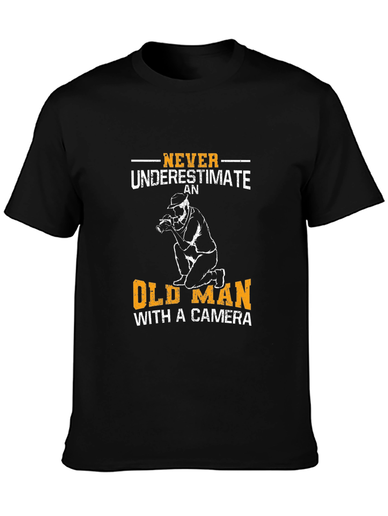 Old Man with Camera Graphic T-Shirt - 3