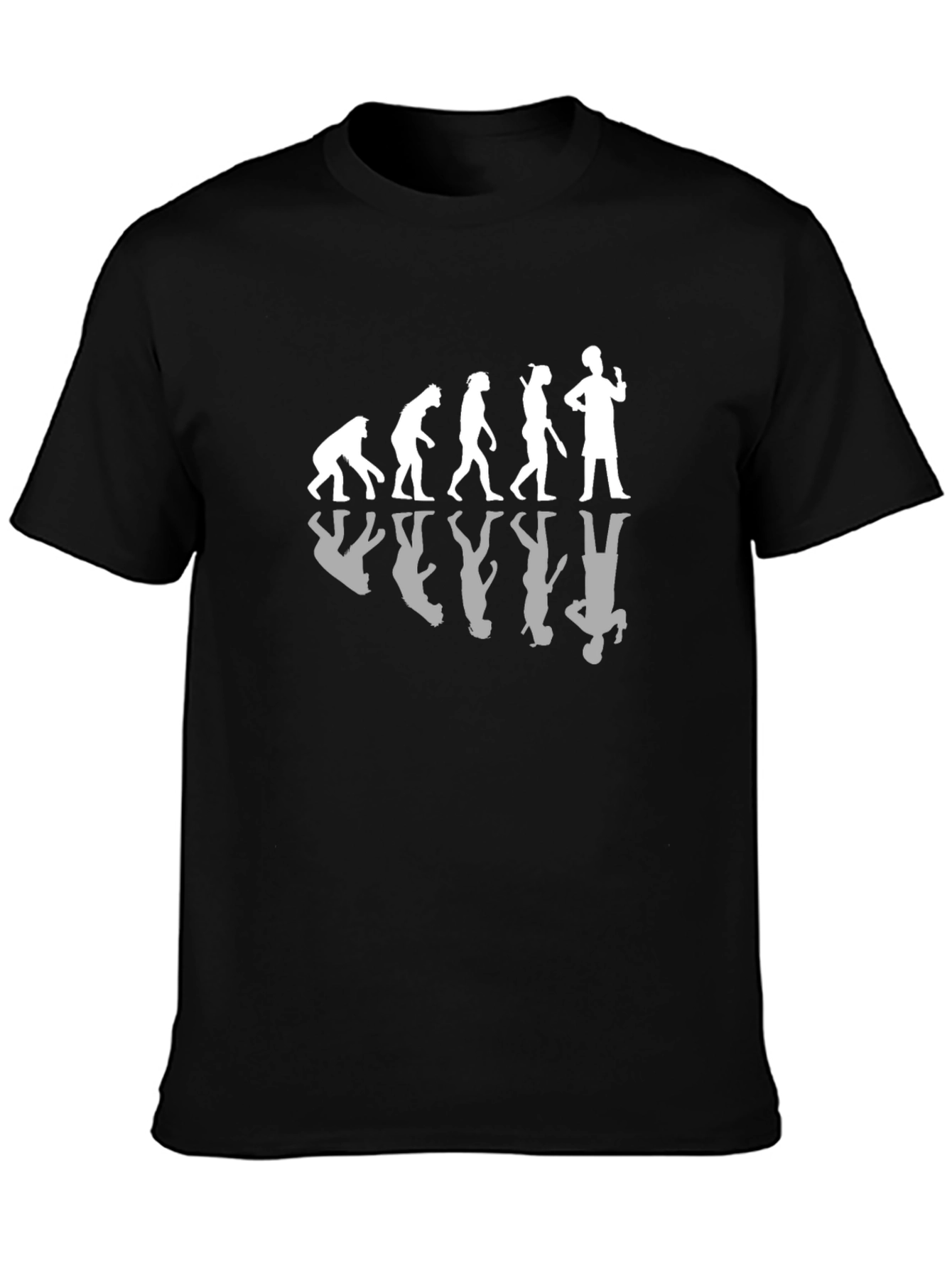 Black Evolution of a Chef T-Shirt - Black Cotton Blend view 3