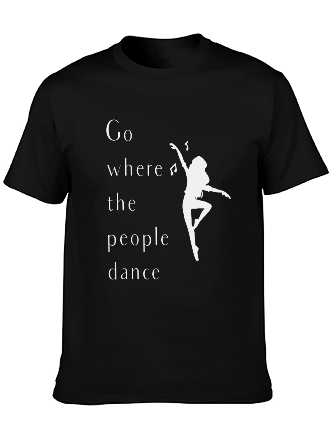 Black Dance Inspired Graphic Tee - Where the People Dance view 3