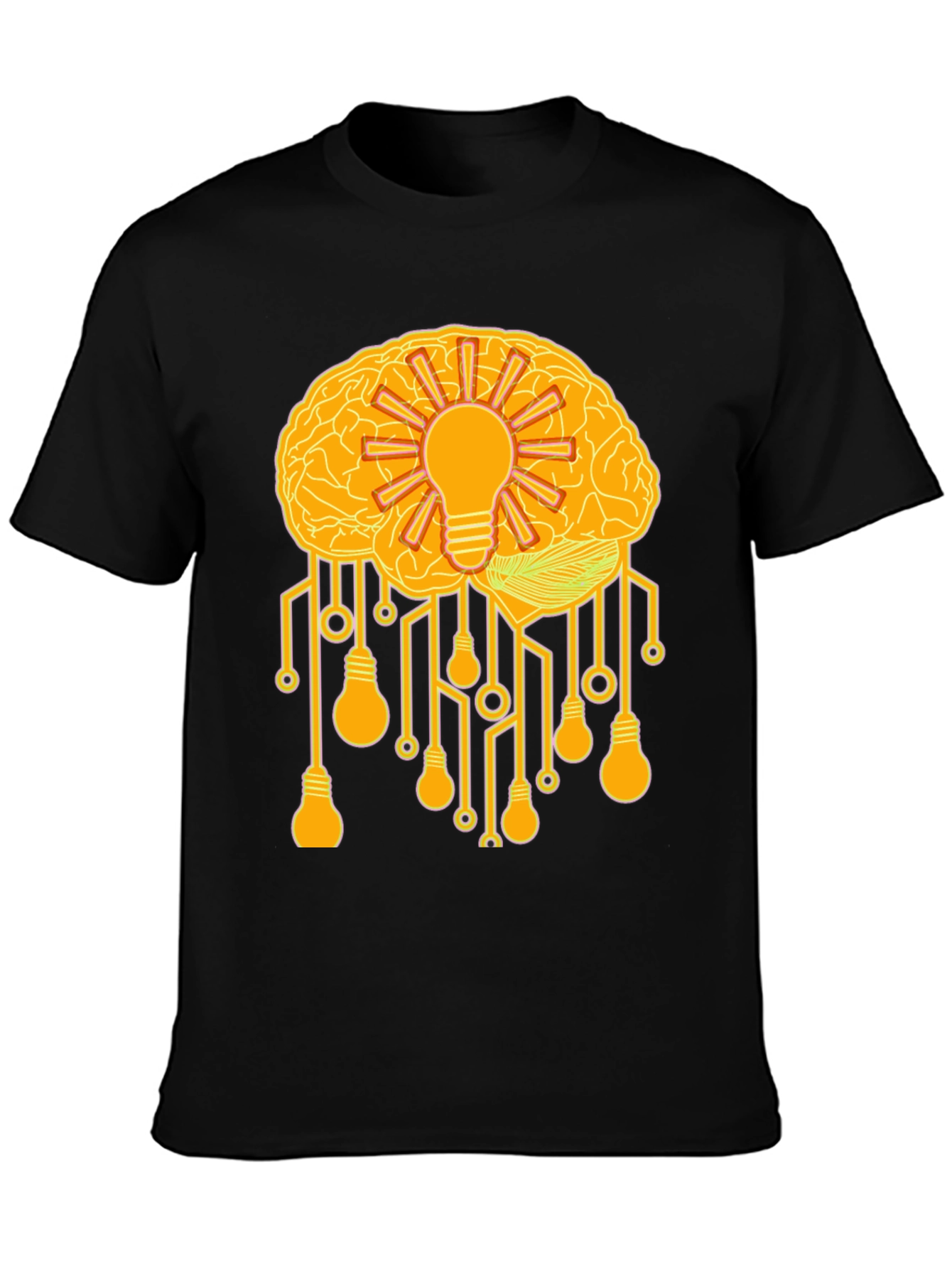 Black Brain Power T-Shirt - Idea Generator view 3