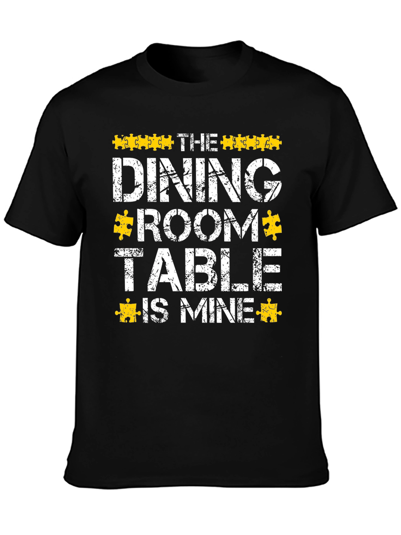 Black Dining Room Table Is Mine Autism Awareness T-Shirt view 3