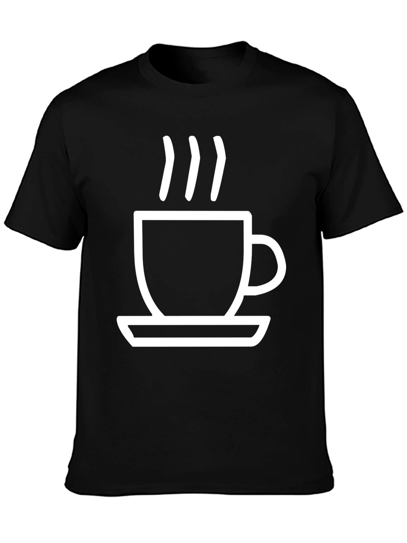 Black Coffee Cup Graphic Black T-Shirt view 3