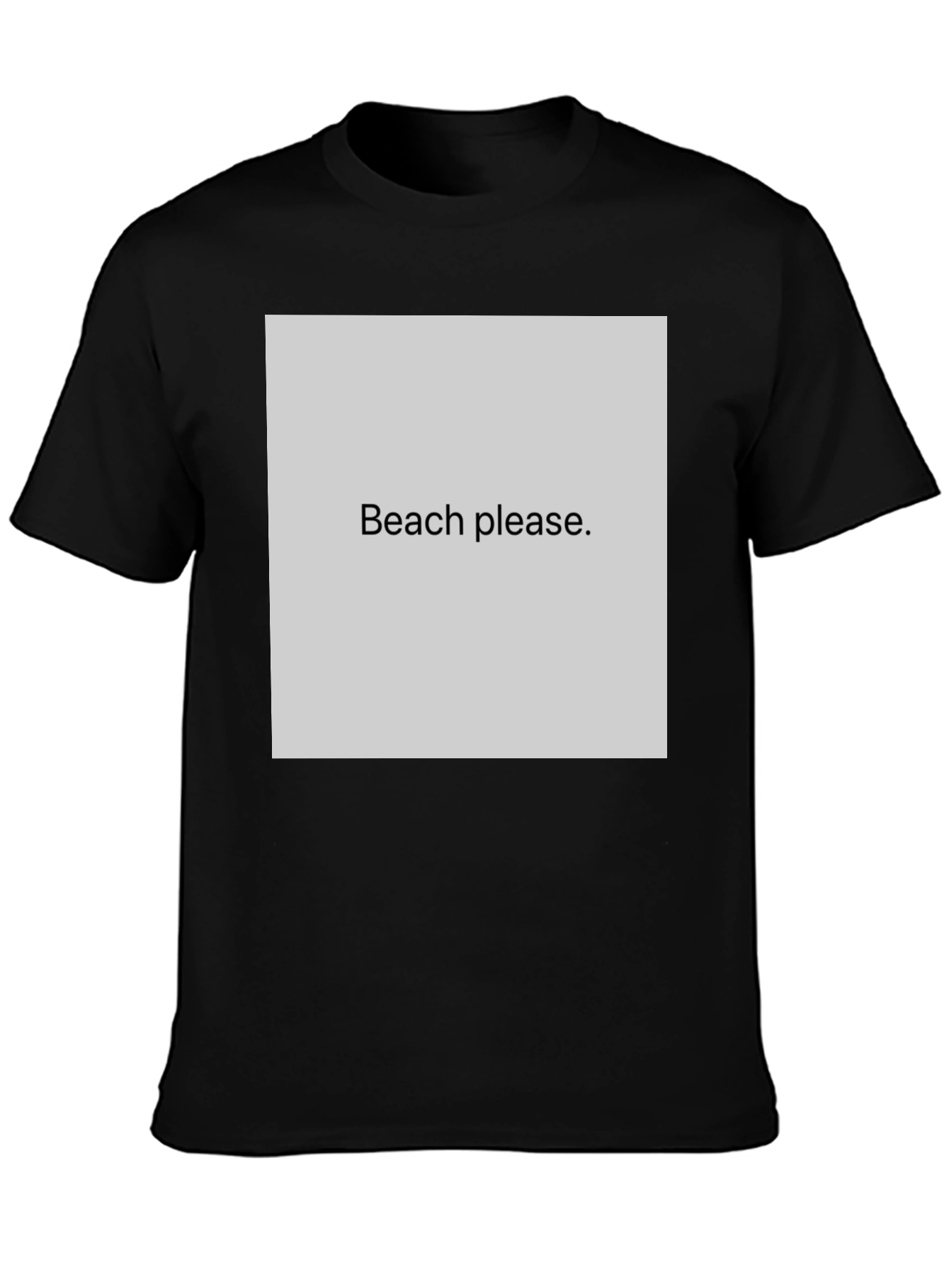 Black Beach Please Graphic Tee - Black Cotton T-Shirt view 3