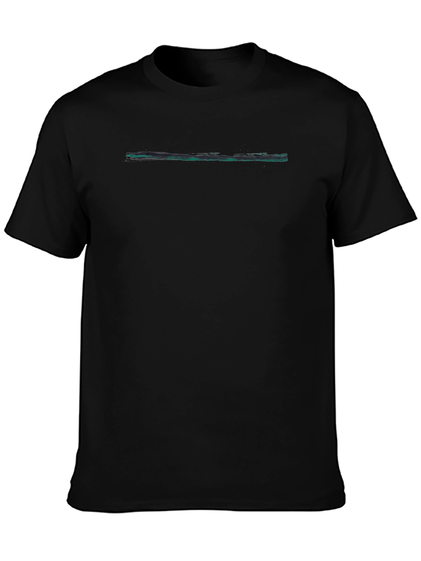 Black Modern Minimalist Black T-Shirt view 3