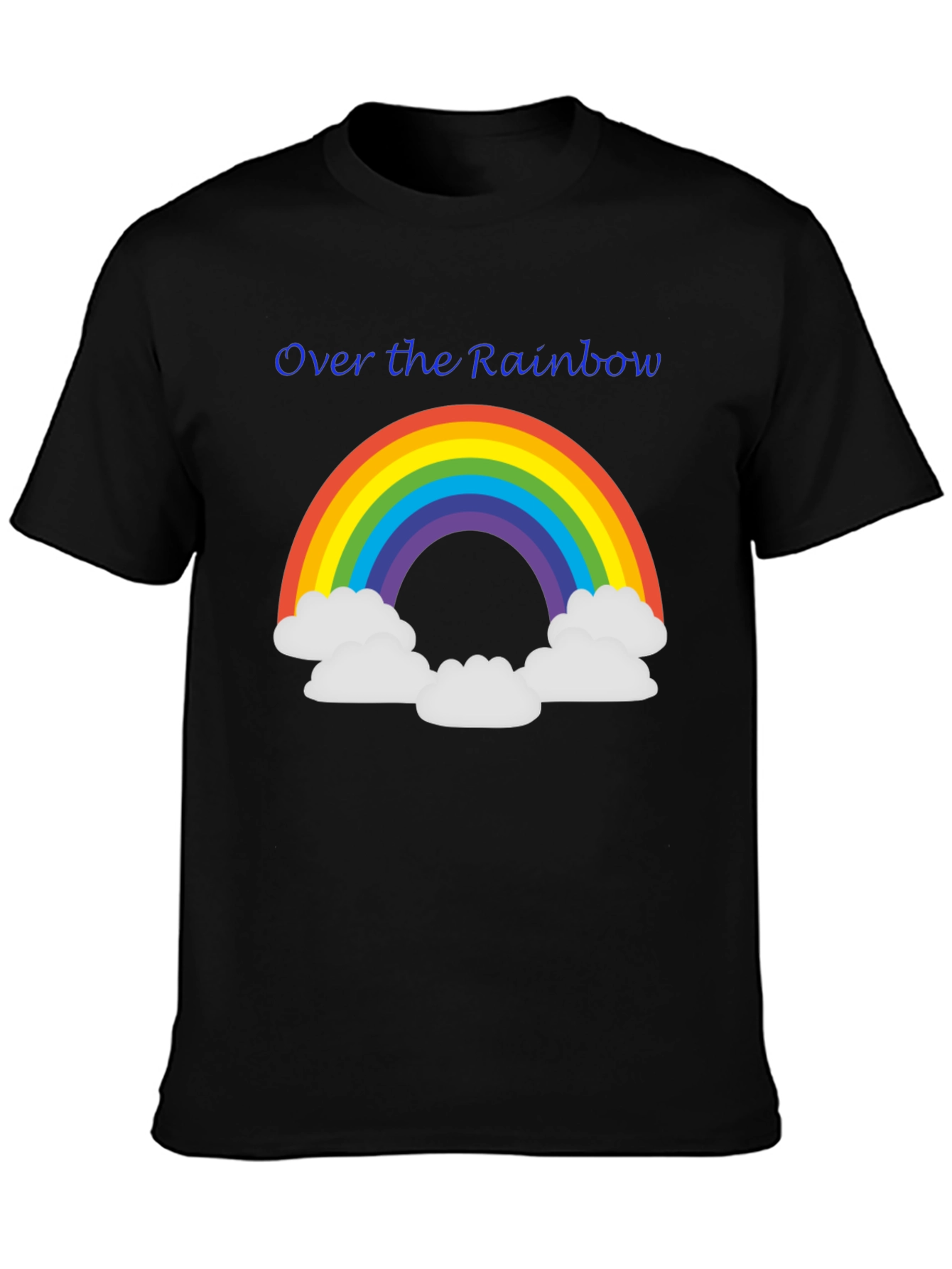 Black Over the Rainbow Graphic Tee - Black Unisex T-Shirt view 3