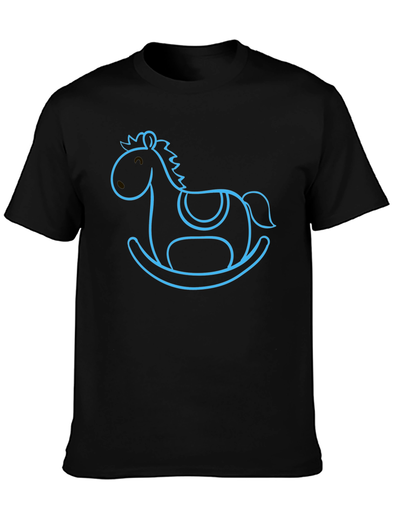 Black Rocking Horse Graphic Tee - Classic Comfort view 3