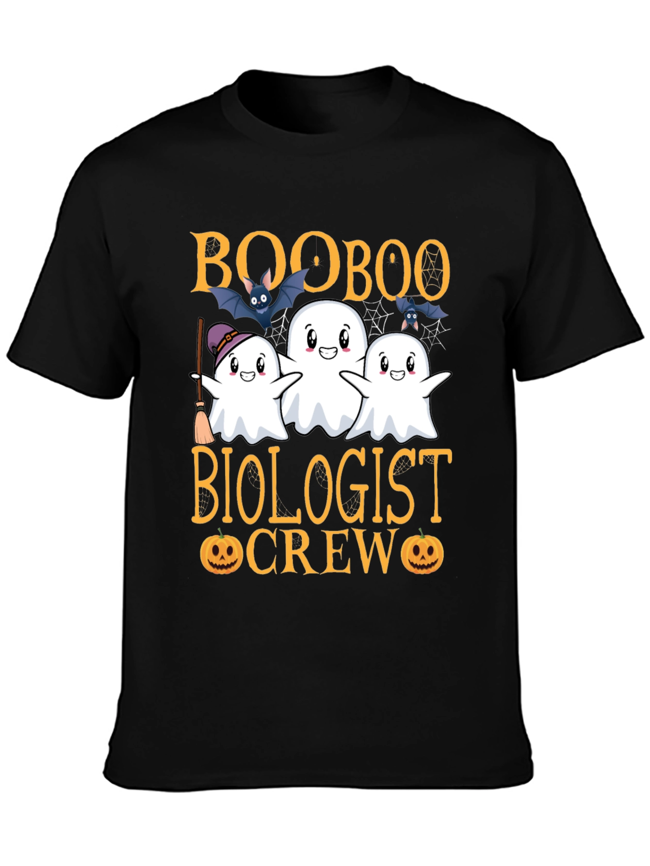 Black Booboo Biologist Crew Halloween T-Shirt view 3