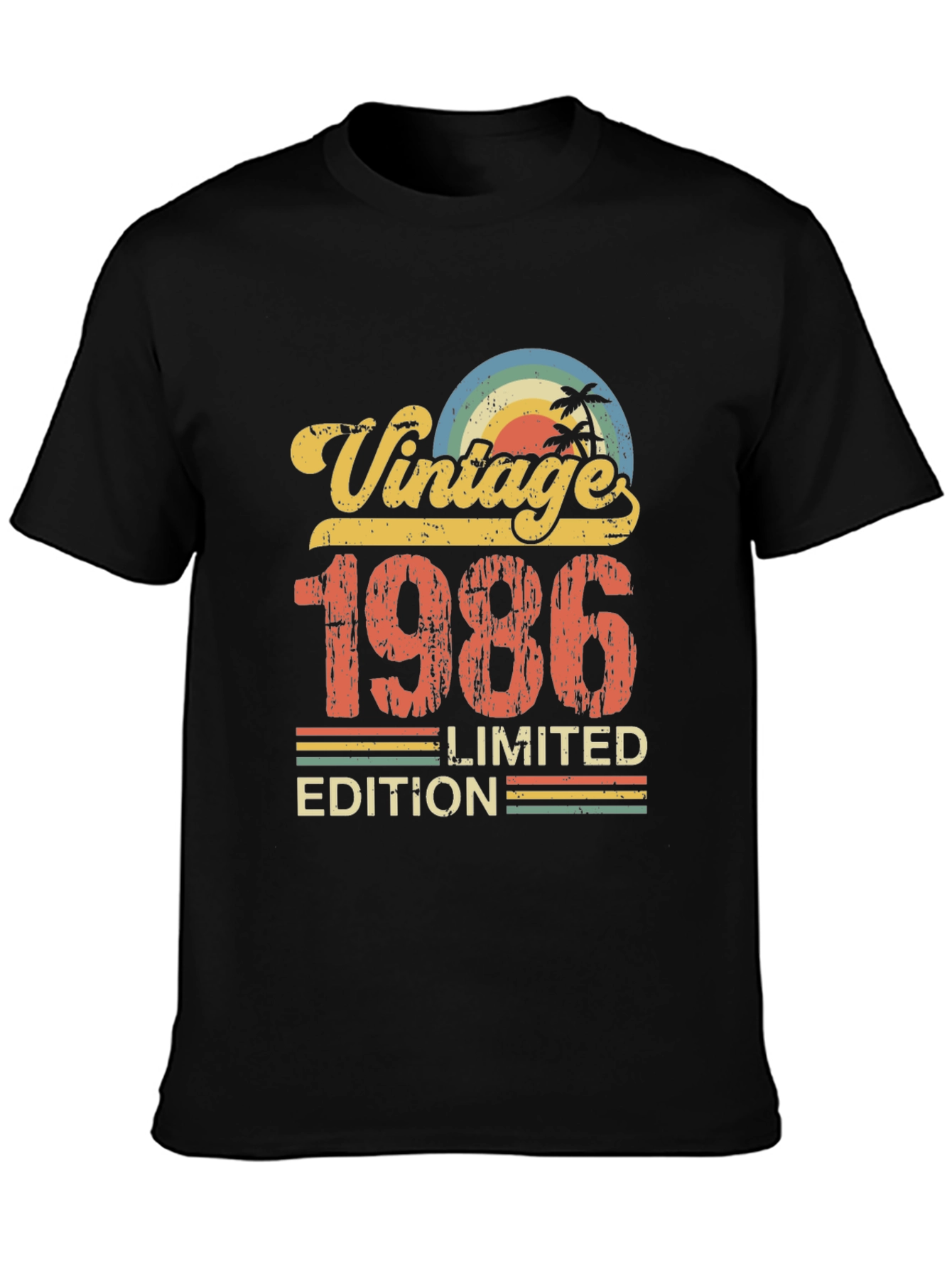 Black Vintage 1986 Limited Edition T-Shirt view 3