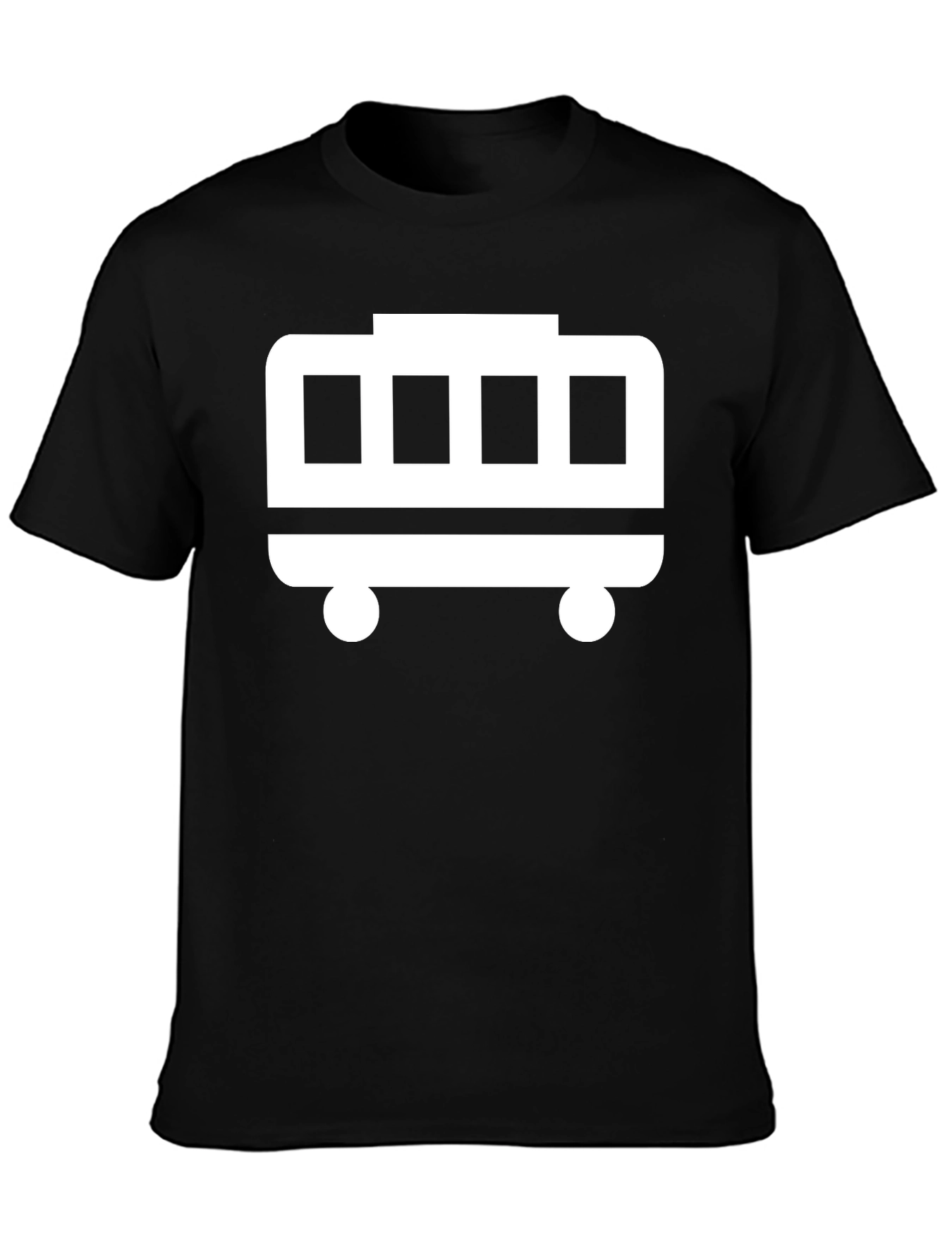 Black Cartoon Bus T-Shirt - Black view 3