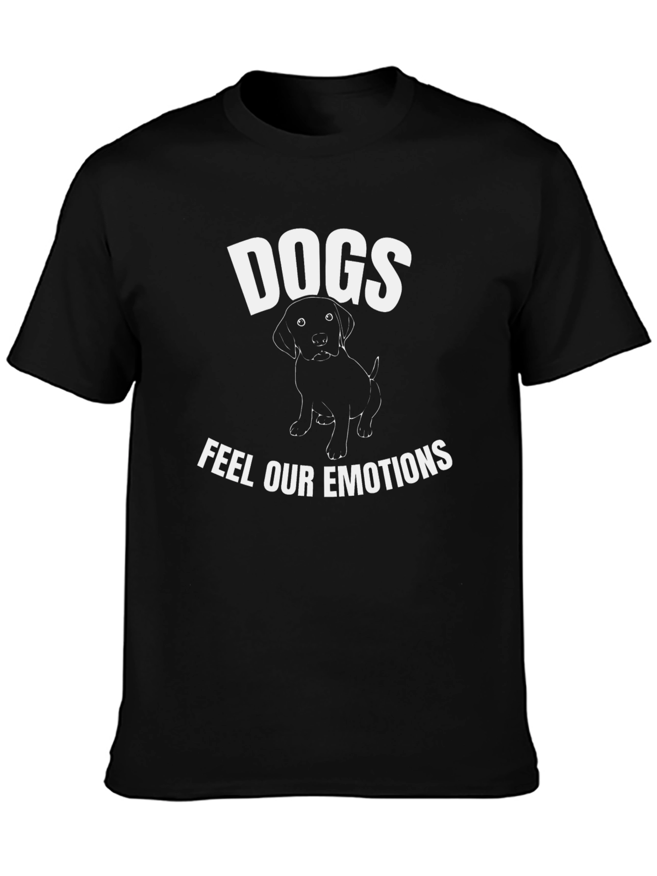 Black Dogs Feel Our Emotions Graphic Tee view 3