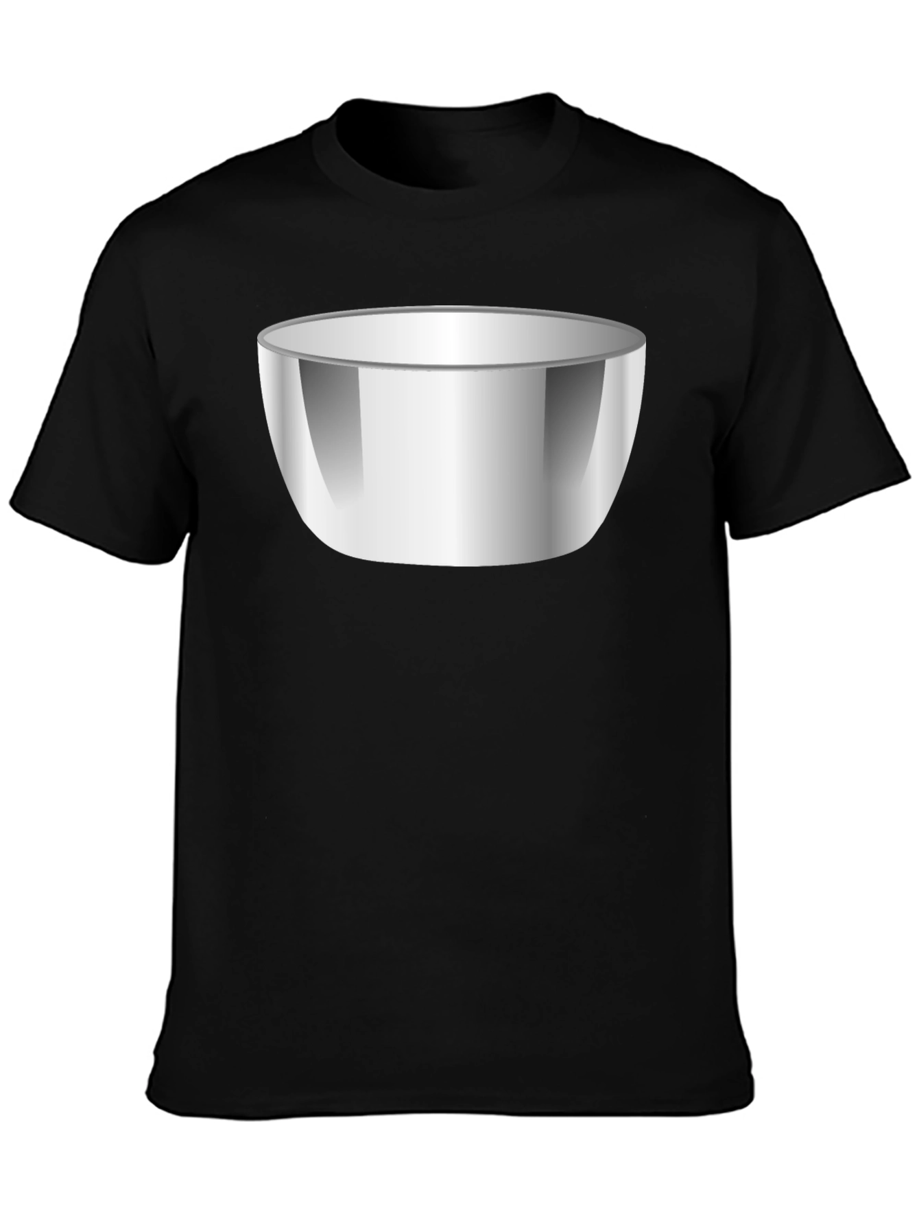 Black Bowl Graphic T-Shirt - Black Cotton Tee view 3