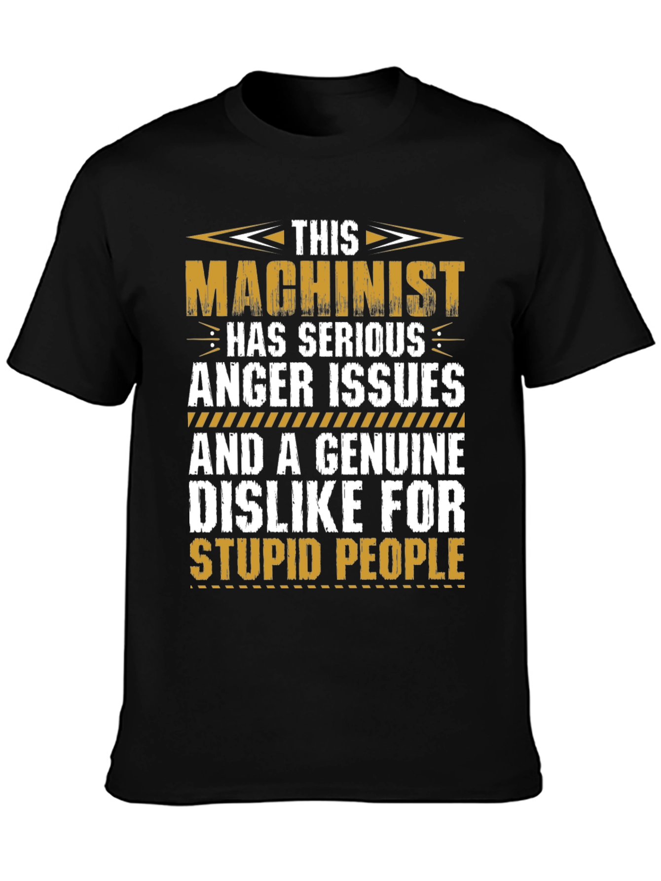 Black Machinist Anger Issues T-Shirt view 3