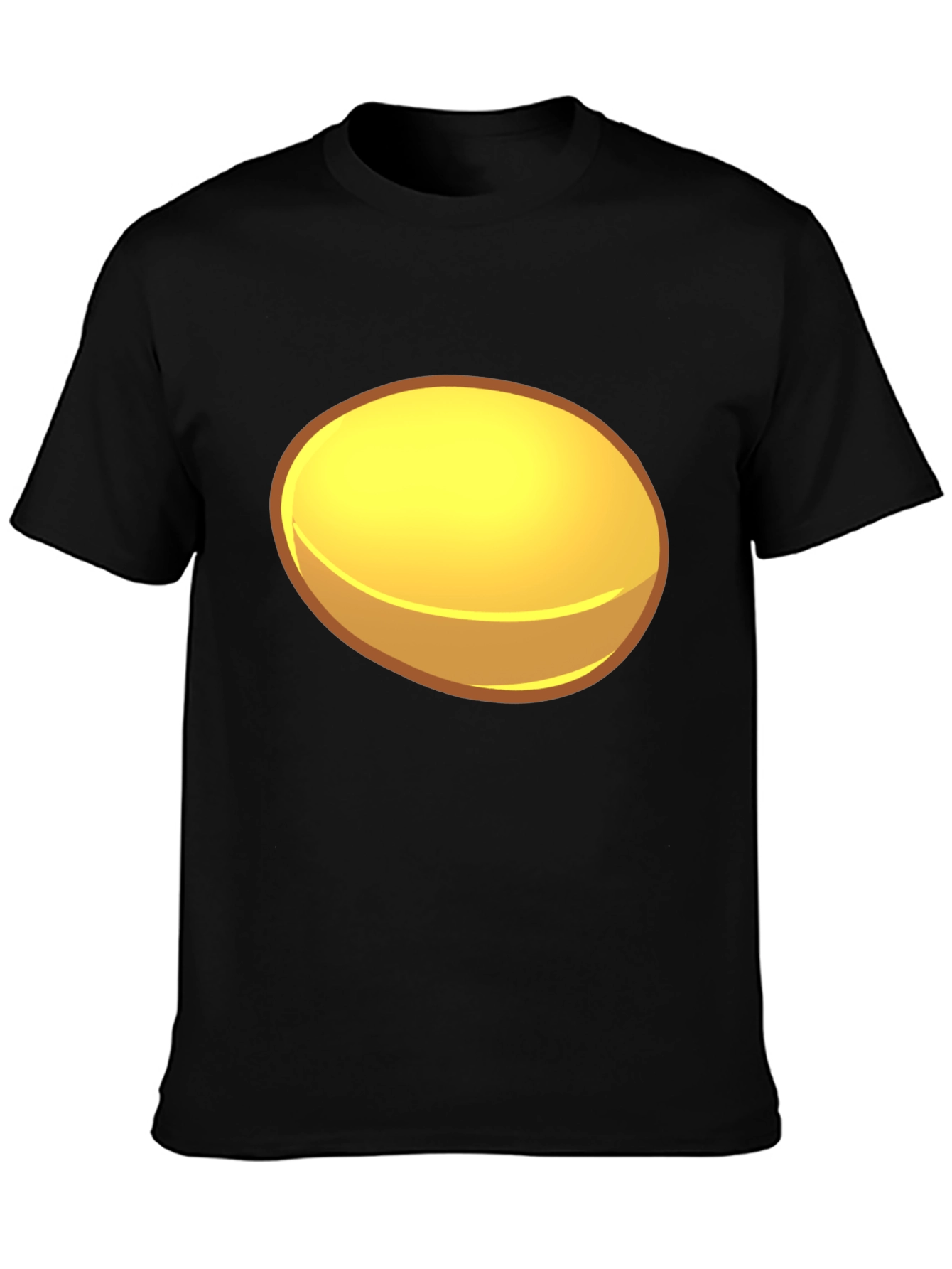 Black Shiny Oval Graphic Tee - Bold & Unique Design view 3