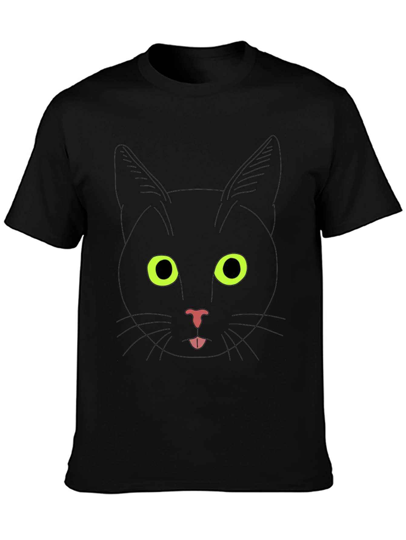 Black Black Cat Graphic T-Shirt view 3