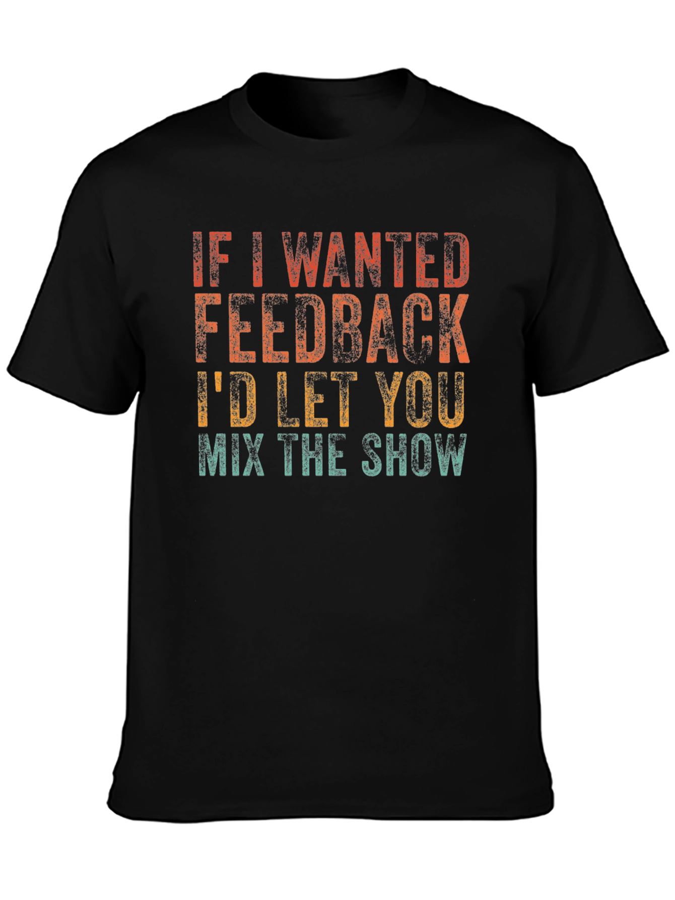 Black Feedback Mix Show Graphic T-Shirt view 3