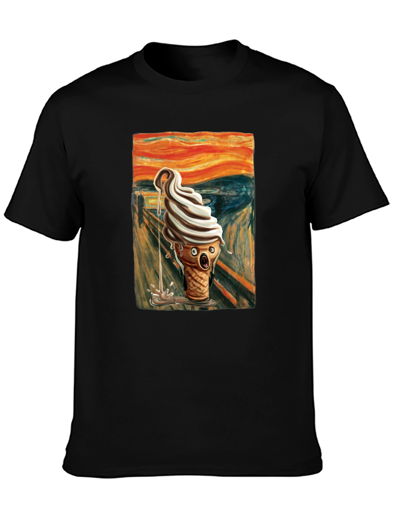 Black Scream Ice Cream T-Shirt - Art Inspired Tee view 3