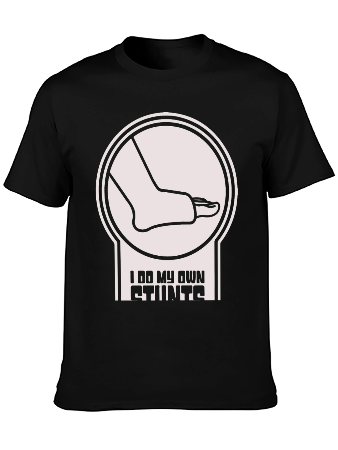 Black I Do My Own Stunts Graphic Tee view 3
