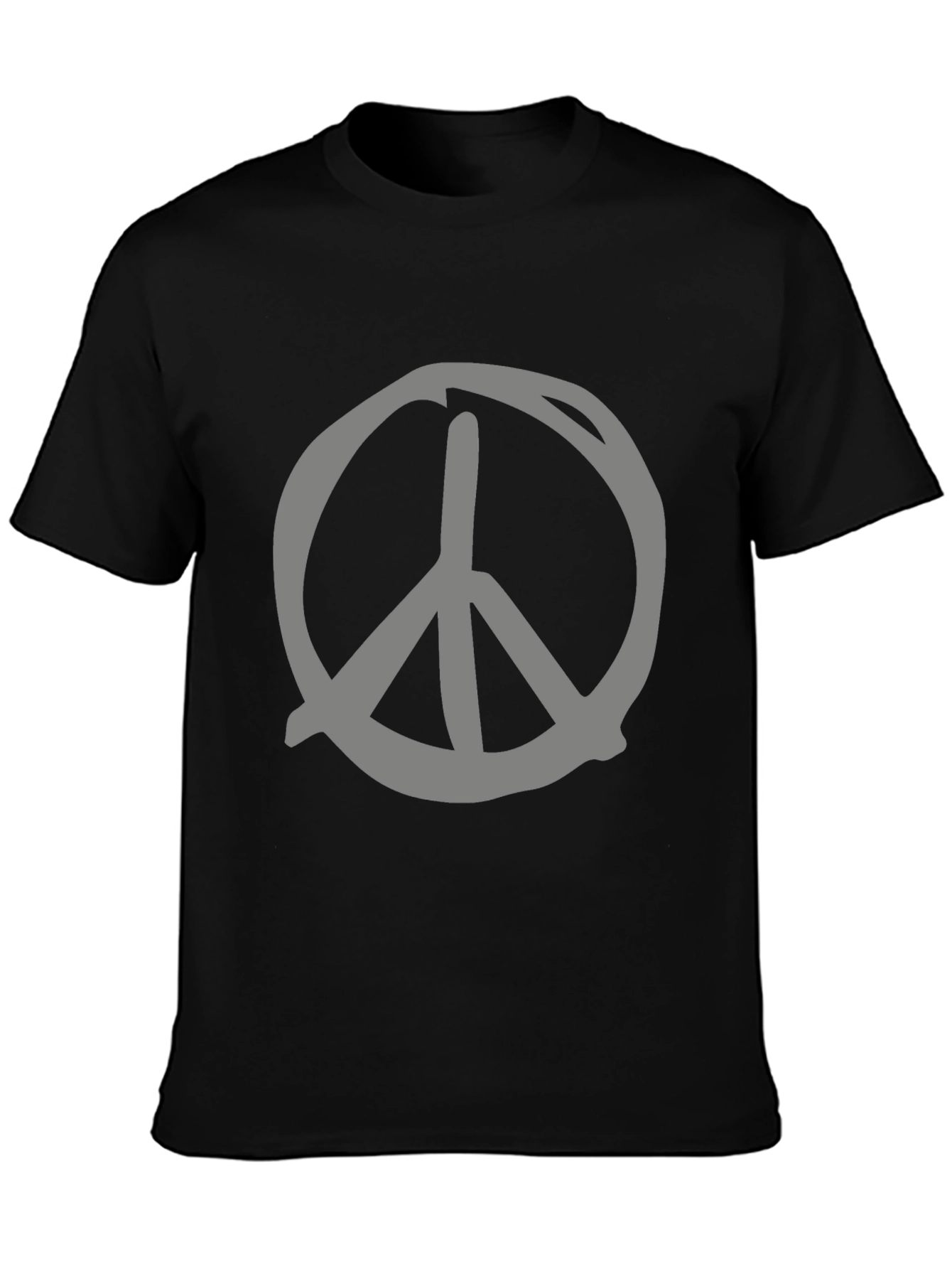 Black Peace Sign T-Shirt - Casual Comfort view 3