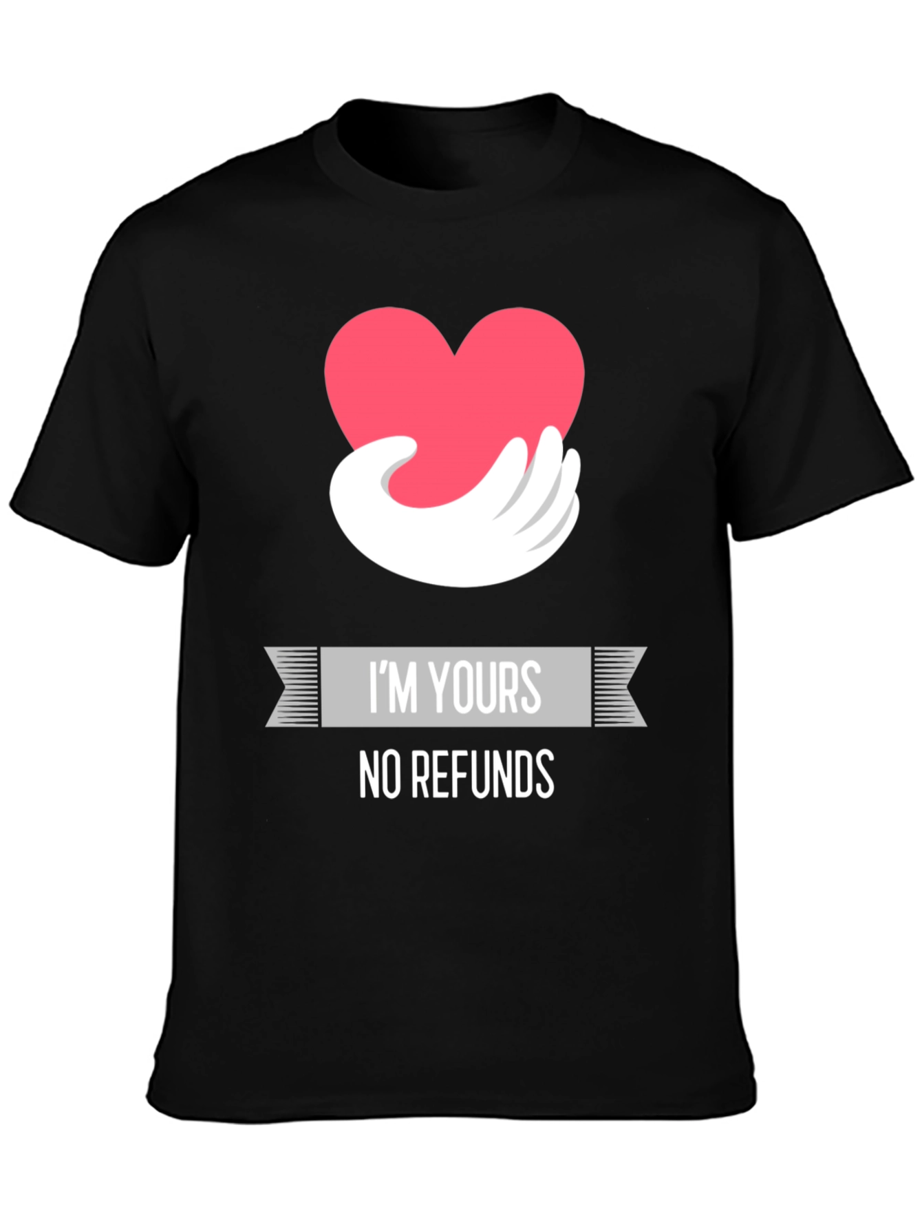 Black I'm Yours No Refunds Graphic Tee view 3