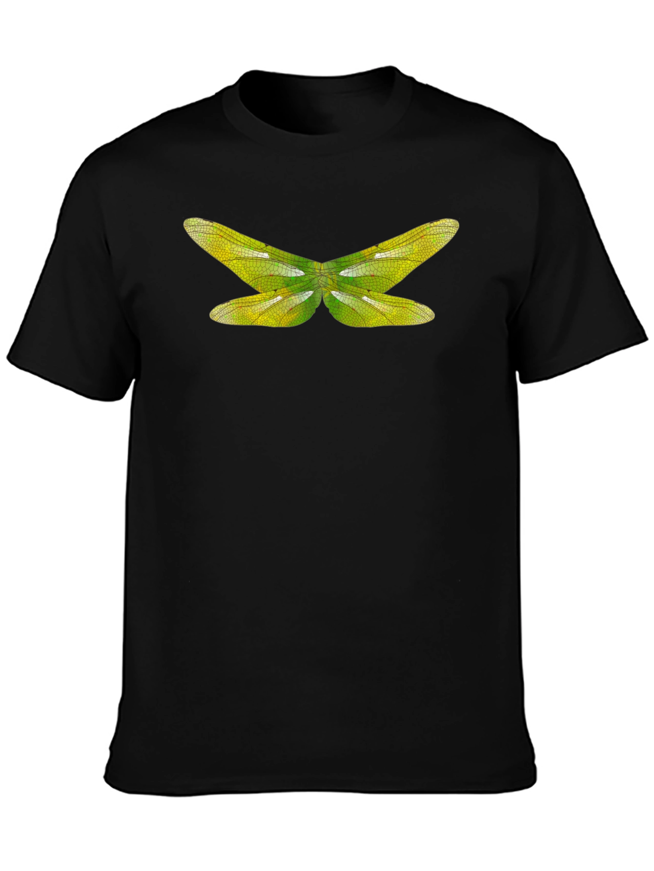 Black Dragonfly Wings Graphic Tee - Nature Lover's T-Shirt view 3