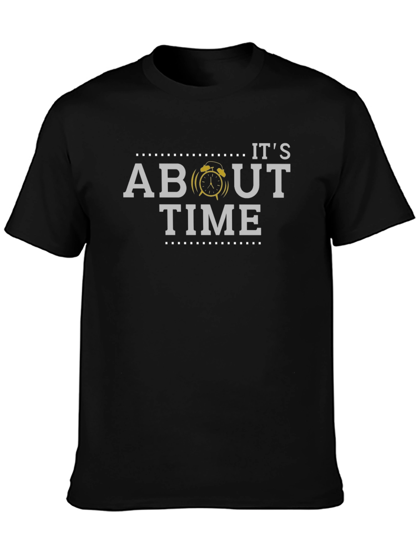 Black It's About Time Graphic Tee - Black Cotton Blend view 3