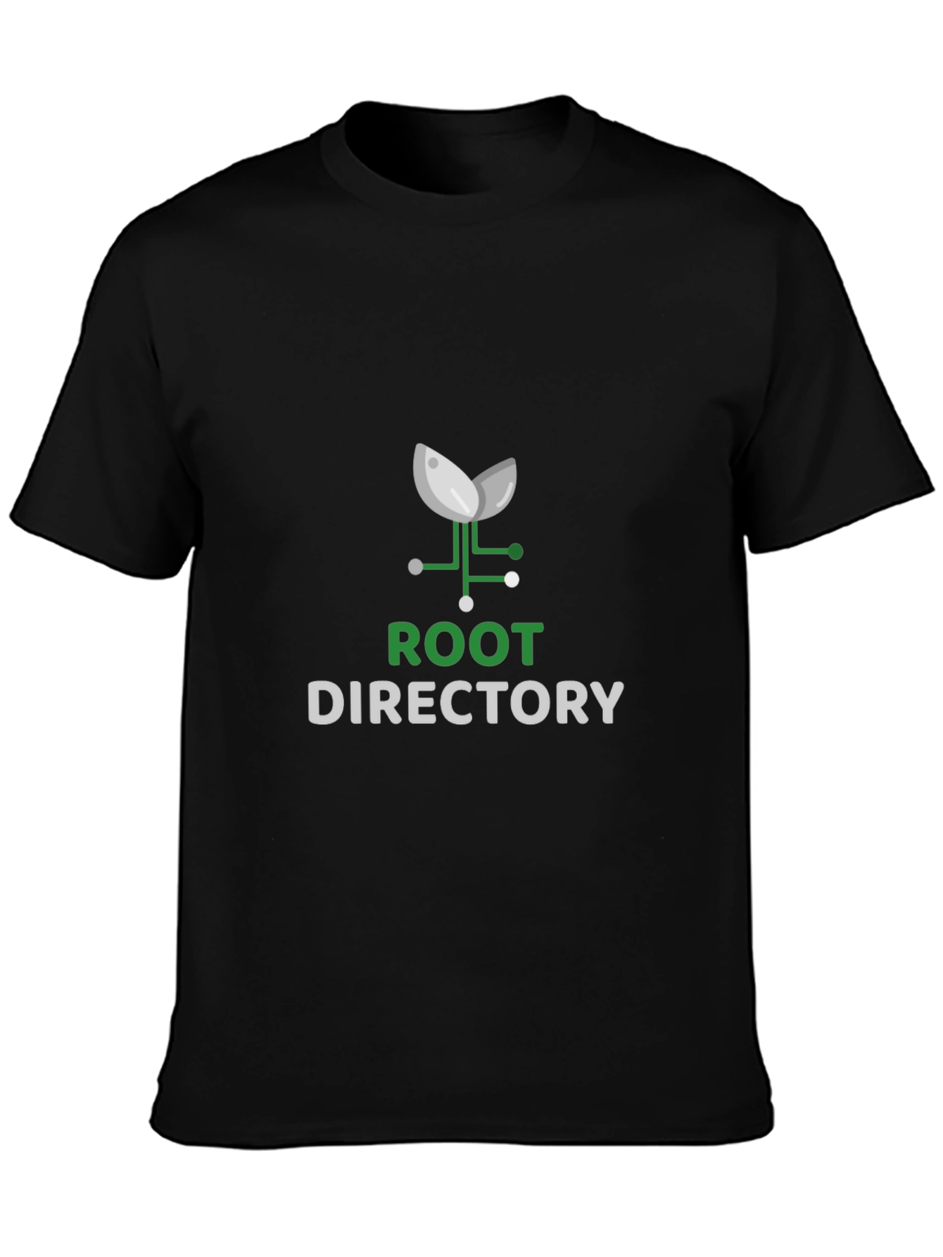 Black Root Directory Black T-Shirt view 3