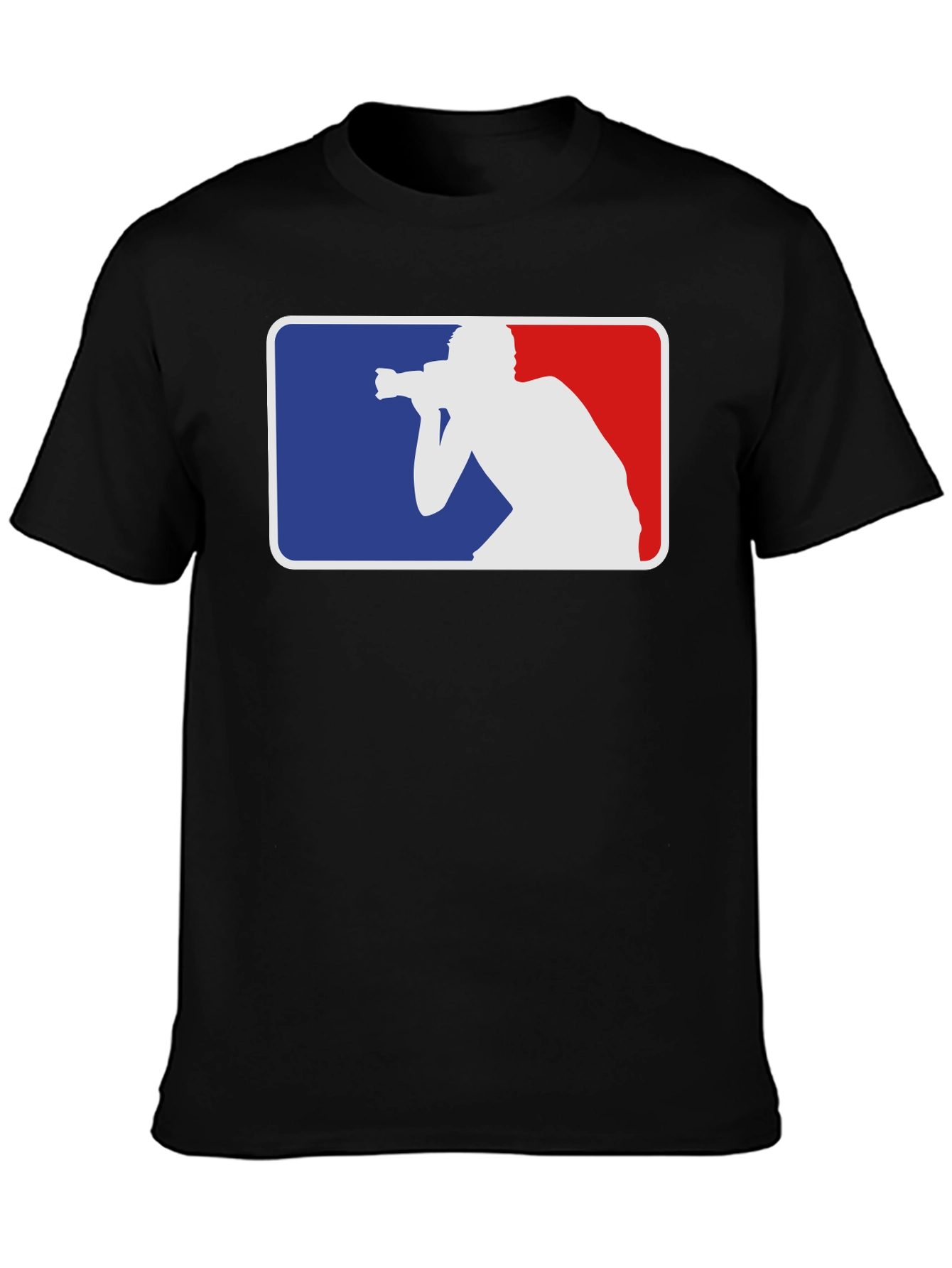 Black Photographer MLB Logo Style T-Shirt view 3