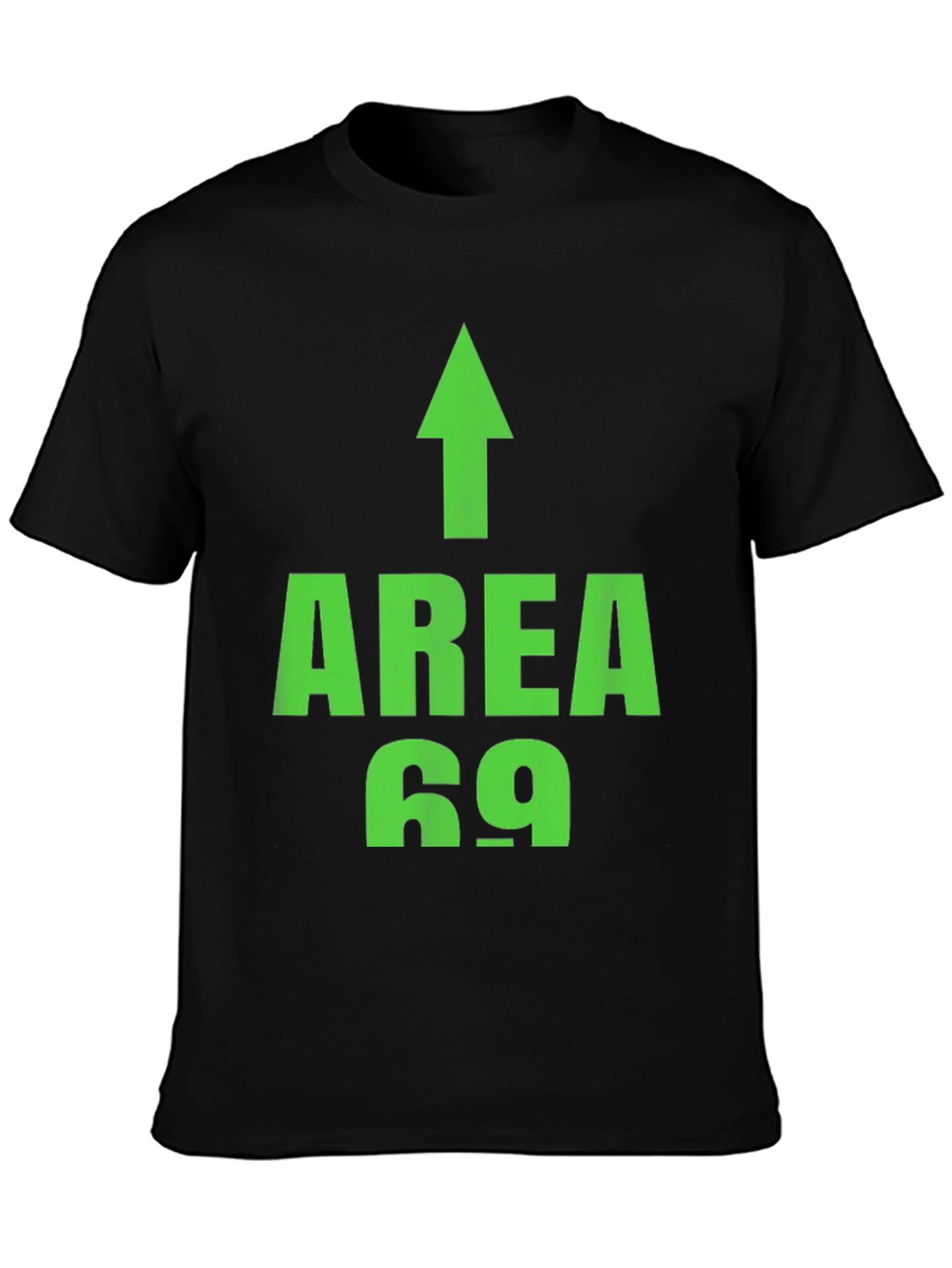 Black Area 69 Funny Novelty T-Shirt view 3