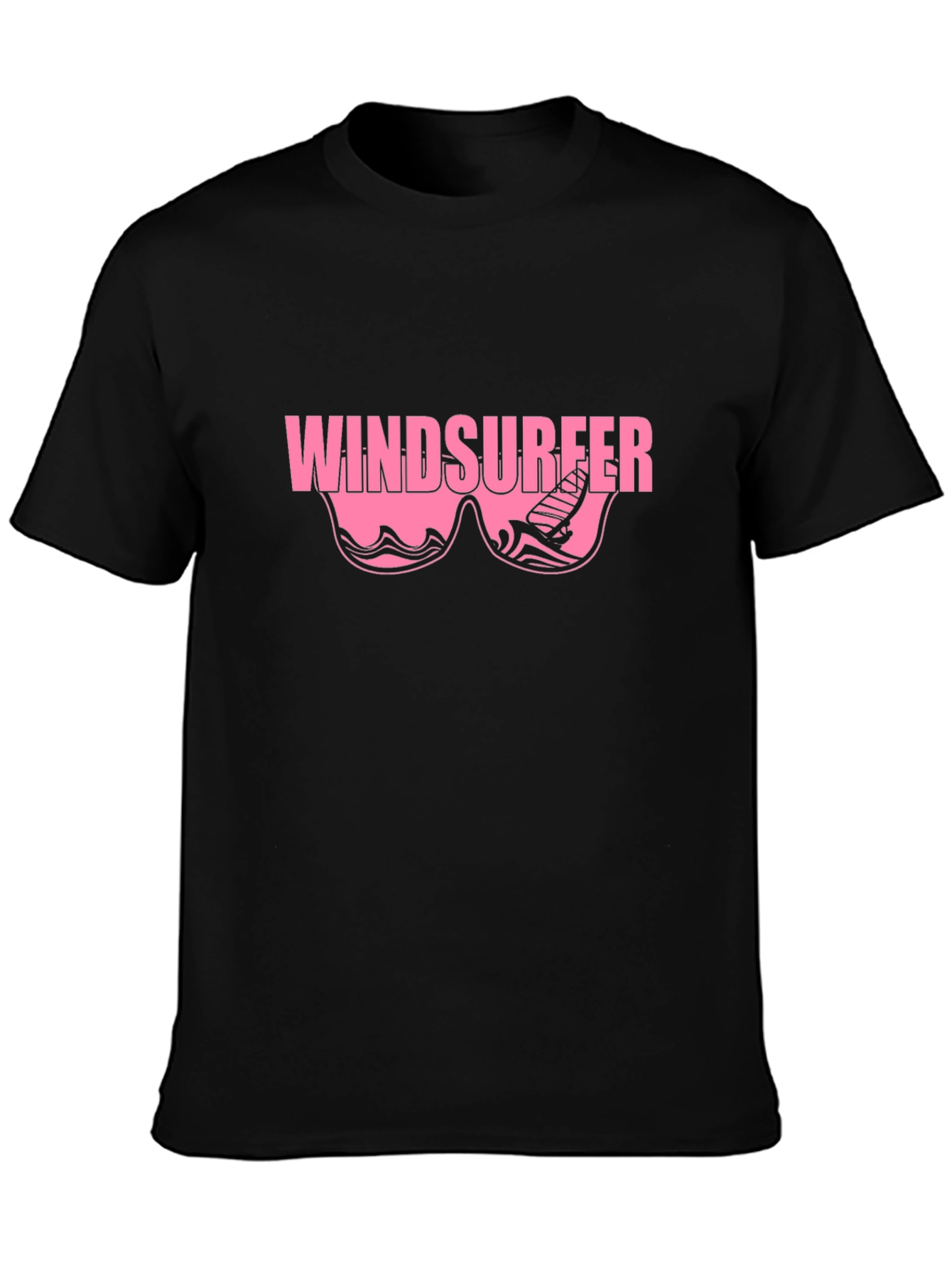 Black Windsurfer Graphic T-Shirt - Black view 3